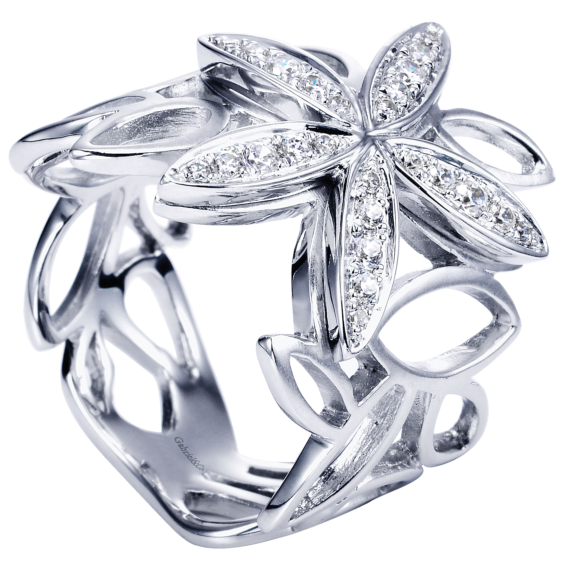 14k White Gold Diamond Fashion Ladies 14k White Gold Diamond Fashion Ladies