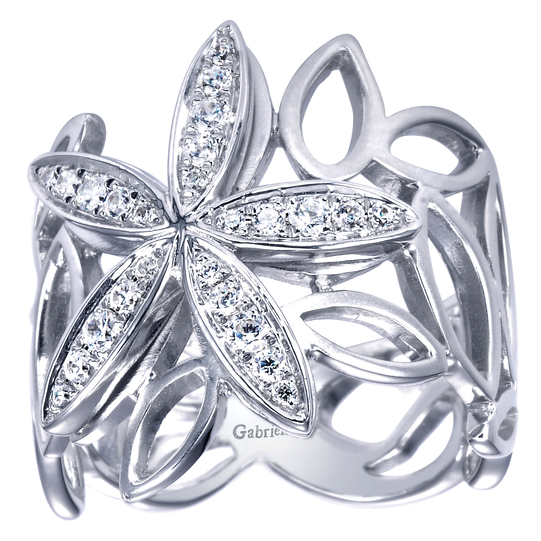 14k White Gold Diamond Fashion Ladies 14k White Gold Diamond Fashion Ladies