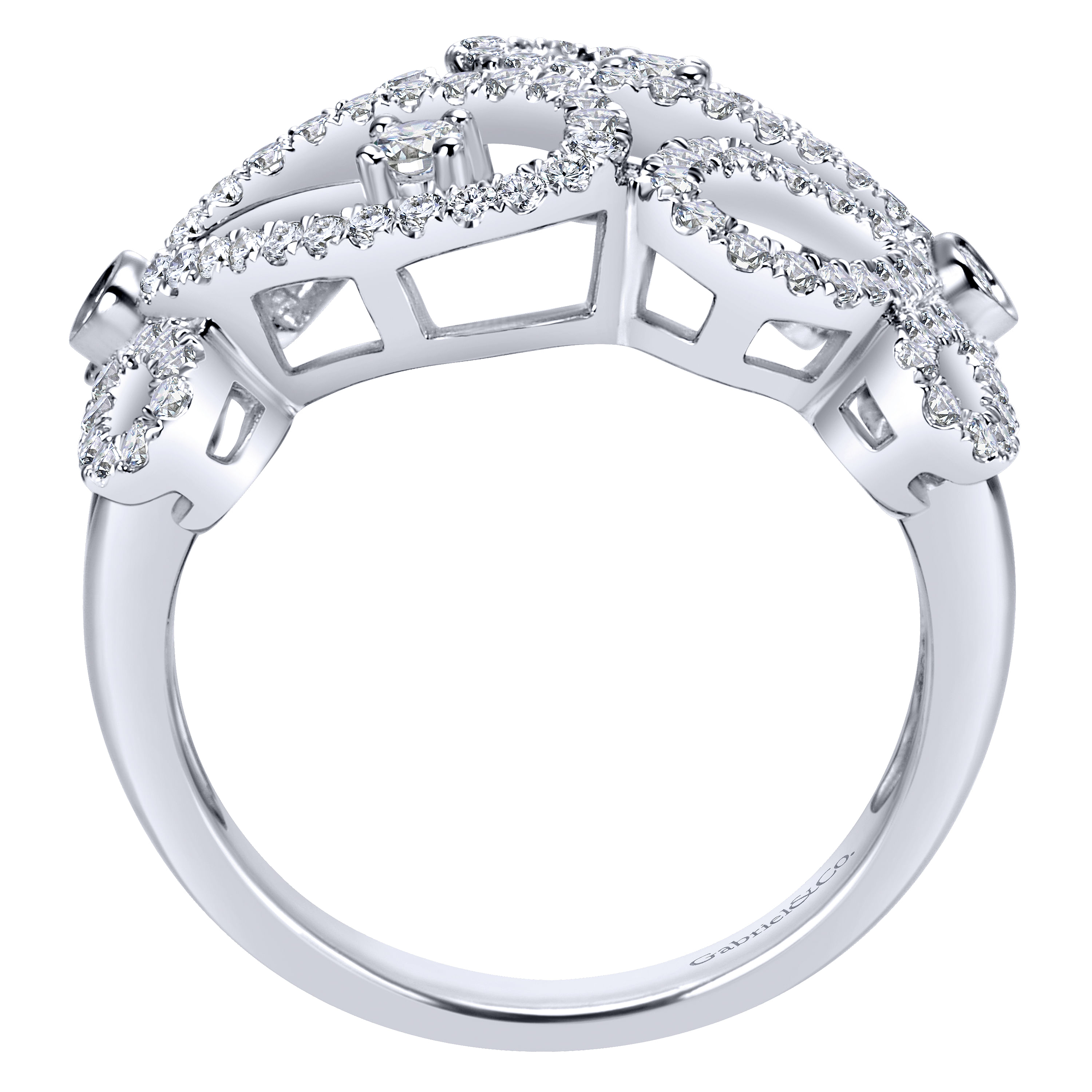 14k White Gold Diamond Fashion Ladies 14k White Gold Diamond Fashion Ladies