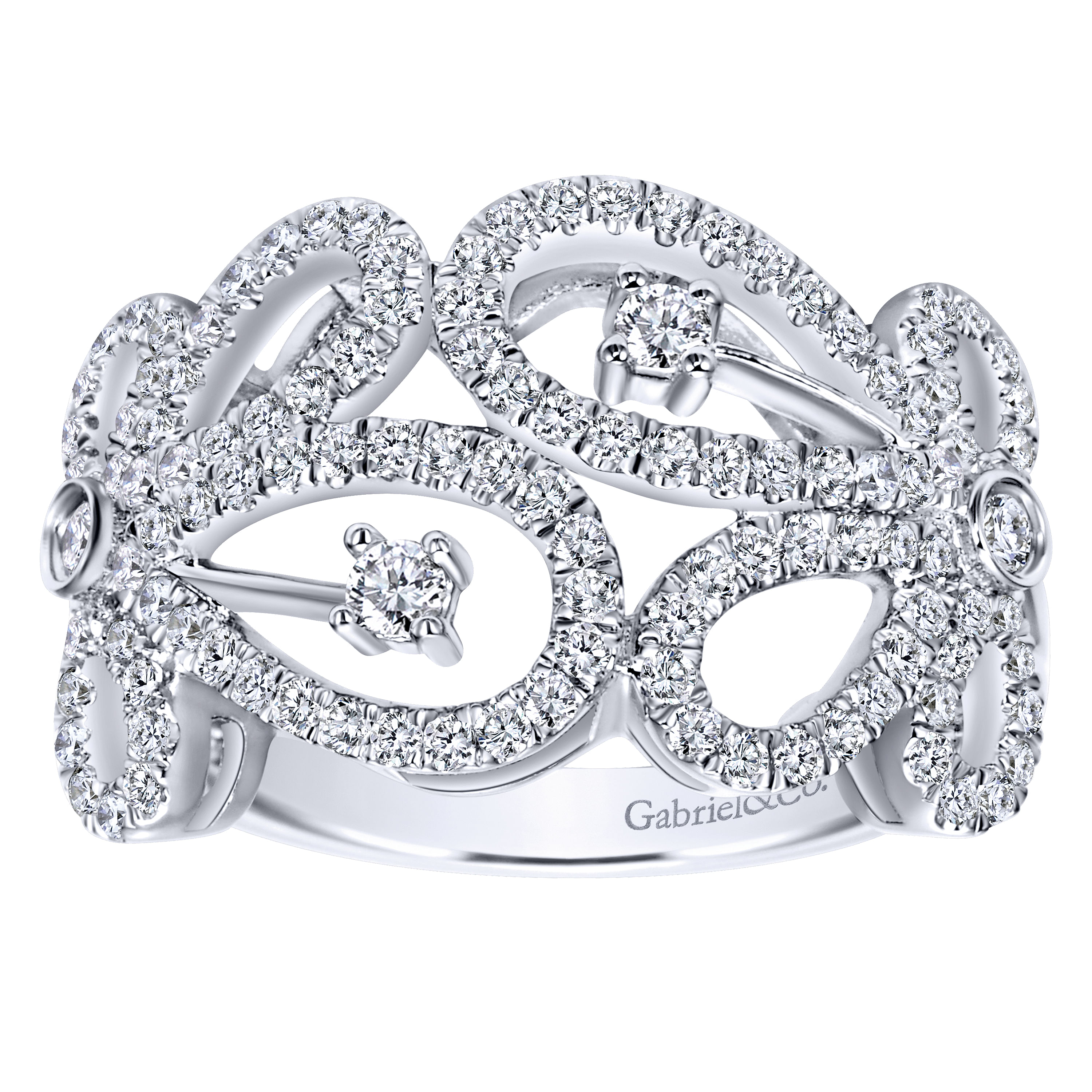 14k White Gold Diamond Fashion Ladies 14k White Gold Diamond Fashion Ladies