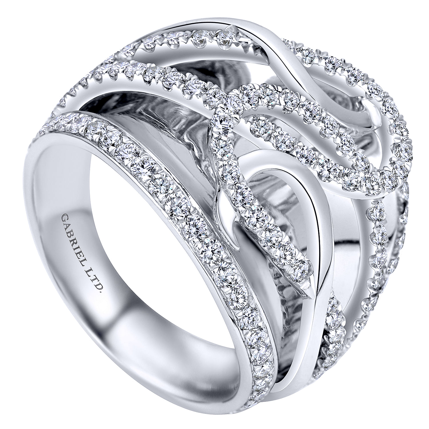 14k White Gold Diamond Fashion Ladies 14k White Gold Diamond Fashion Ladies