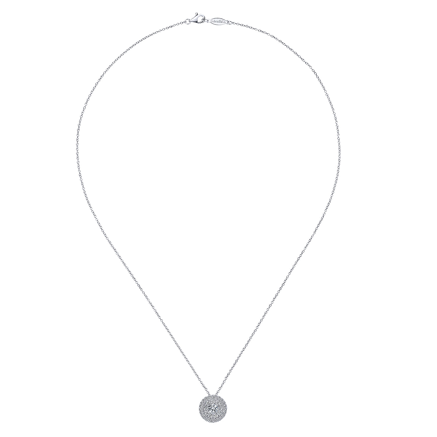 14k White Gold Diamond Fashion Necklace angle 2 14k White Gold Diamond Fashion Necklace angle 2