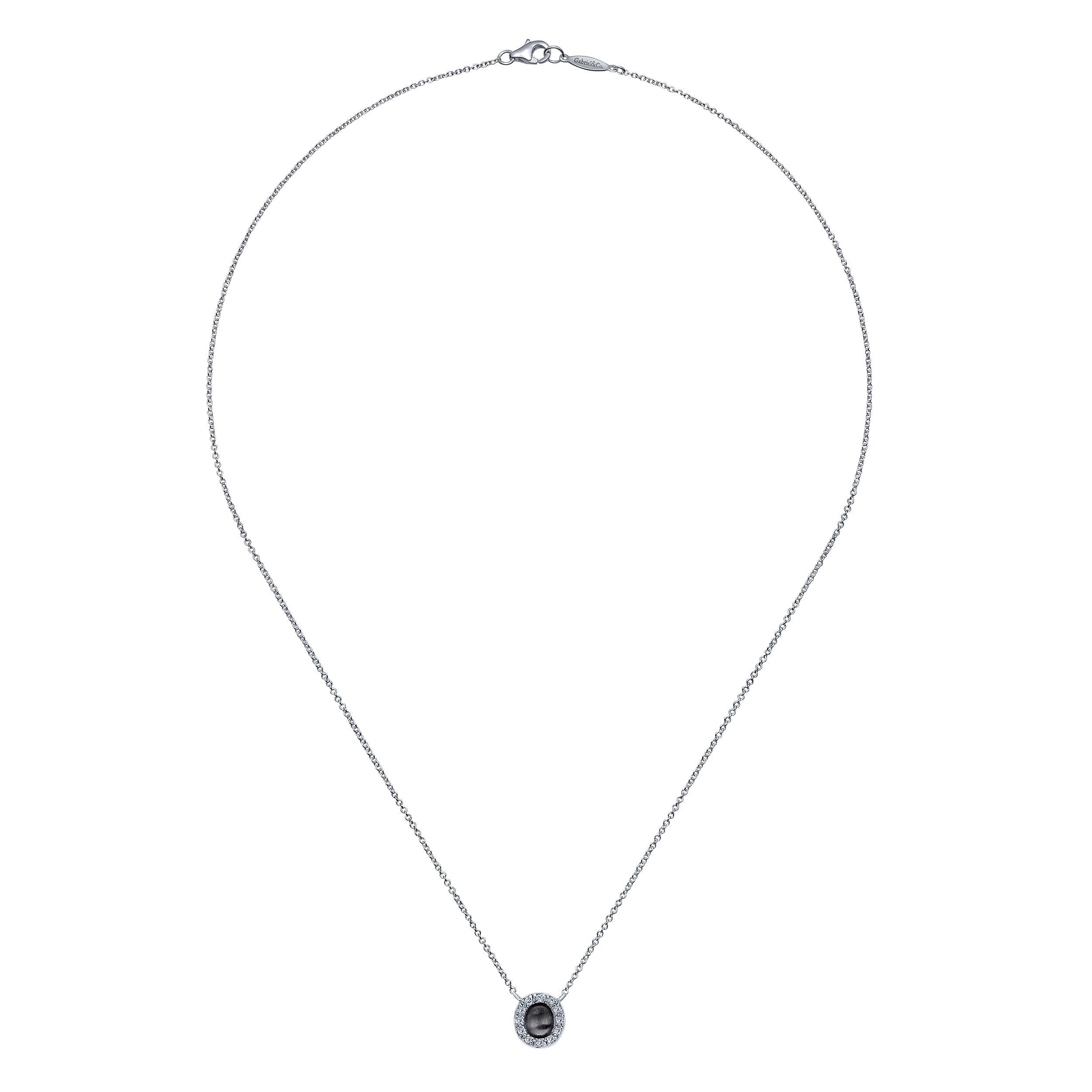 14k White Gold Diamond Fashion Necklace angle 2 14k White Gold Diamond Fashion Necklace angle 2