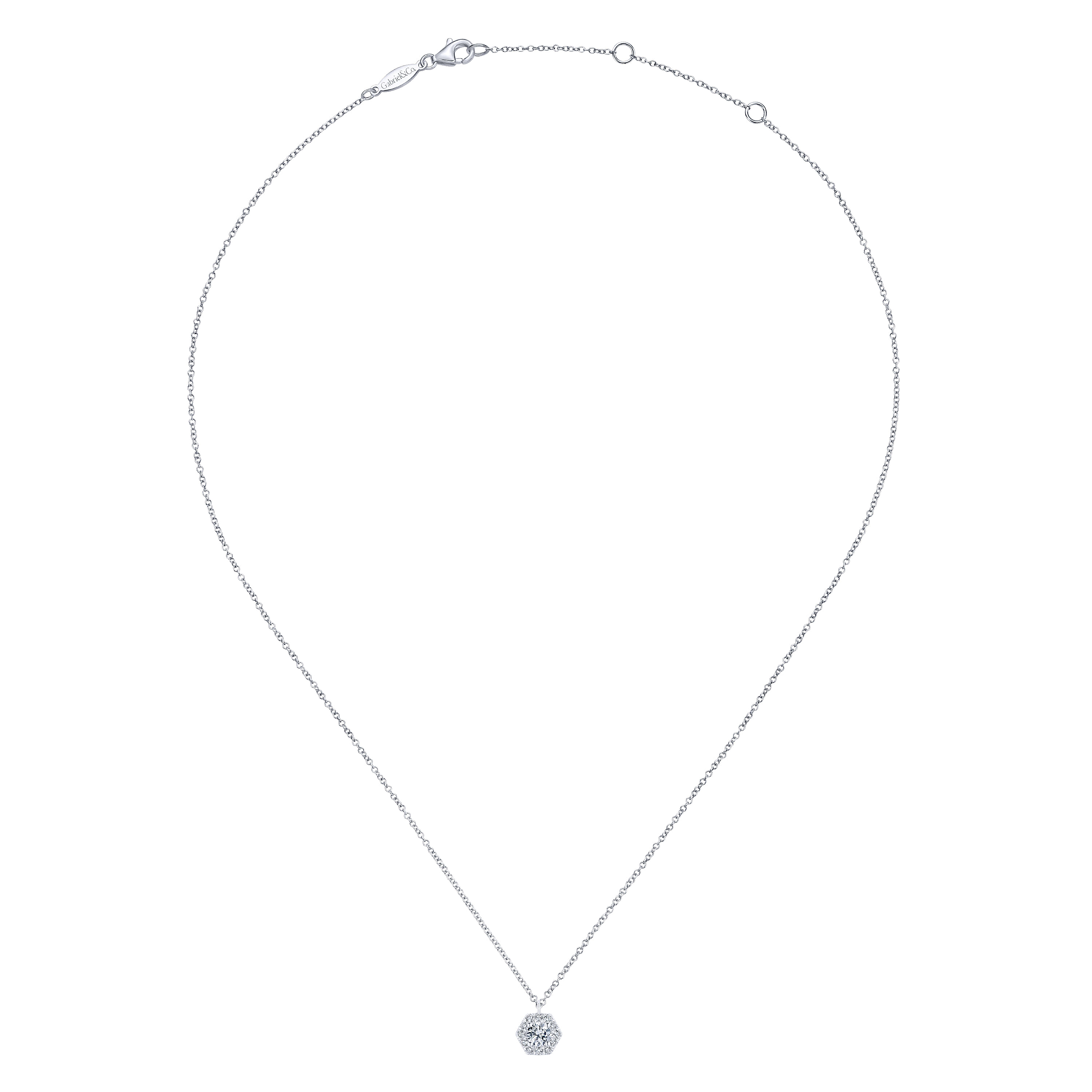 14k White Gold Diamond Fashion Necklace angle 2 14k White Gold Diamond Fashion Necklace angle 2