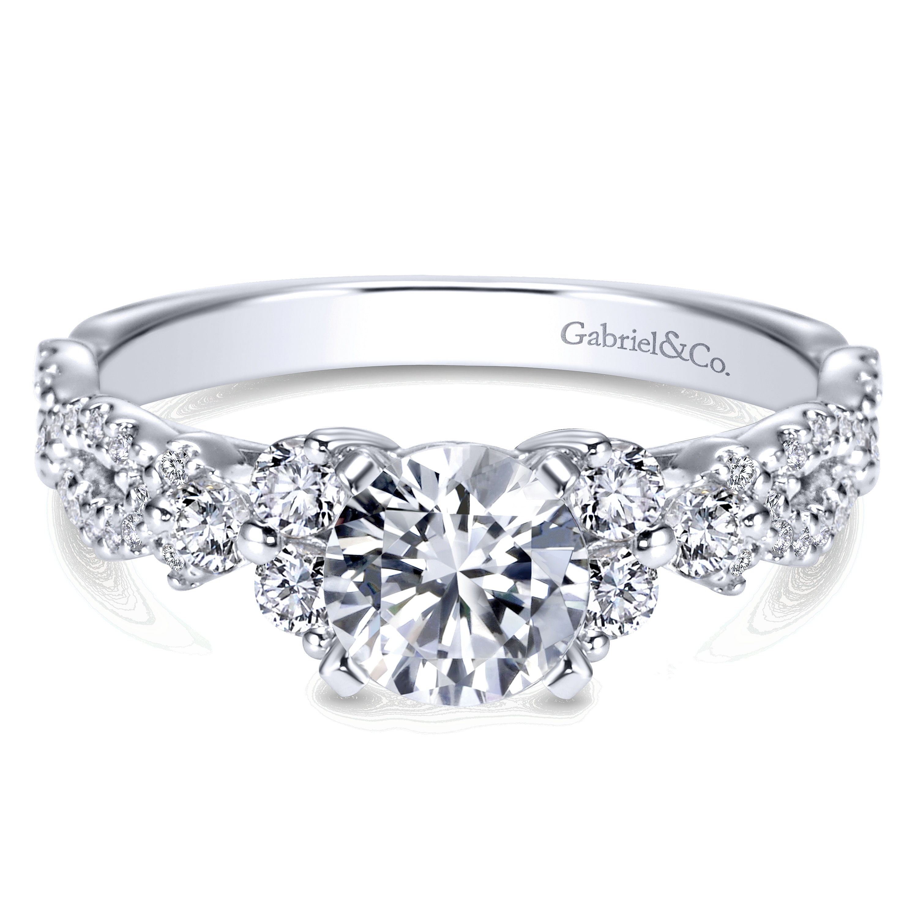 14k White Gold Diamond Free Form 14k White Gold Diamond Free Form
