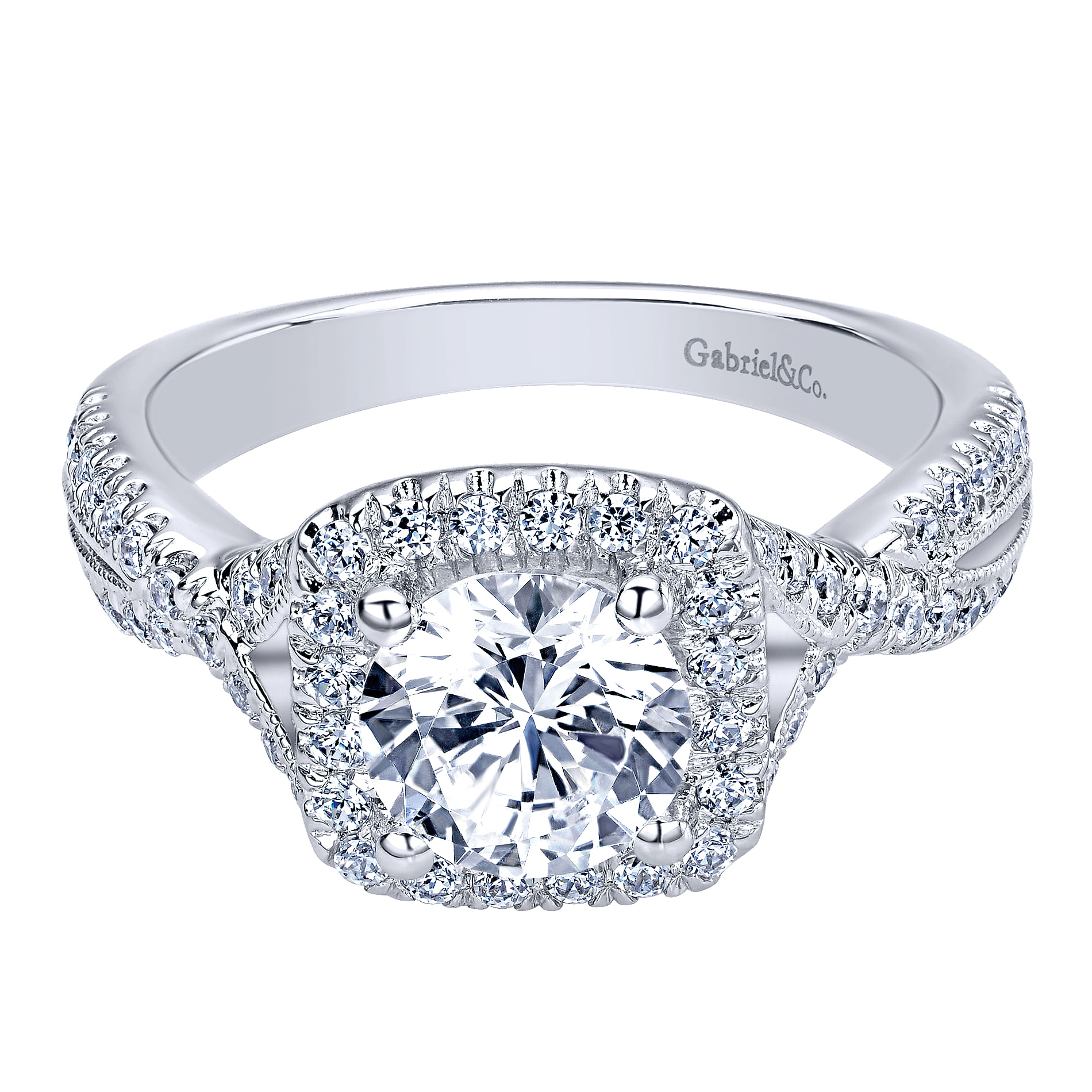 14k White Gold Diamond Halo 14k White Gold Diamond Halo