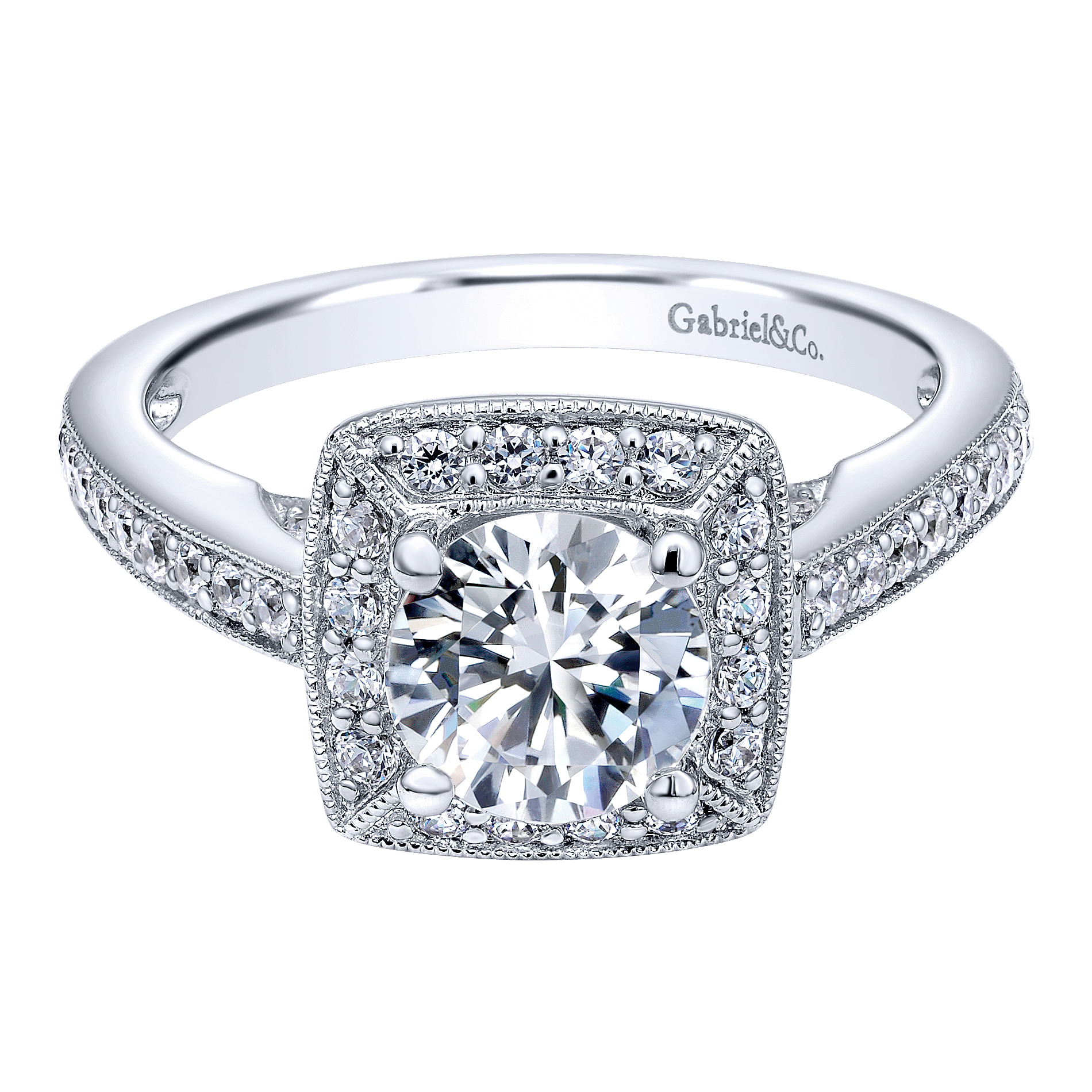 14k White Gold Diamond Halo 14k White Gold Diamond Halo