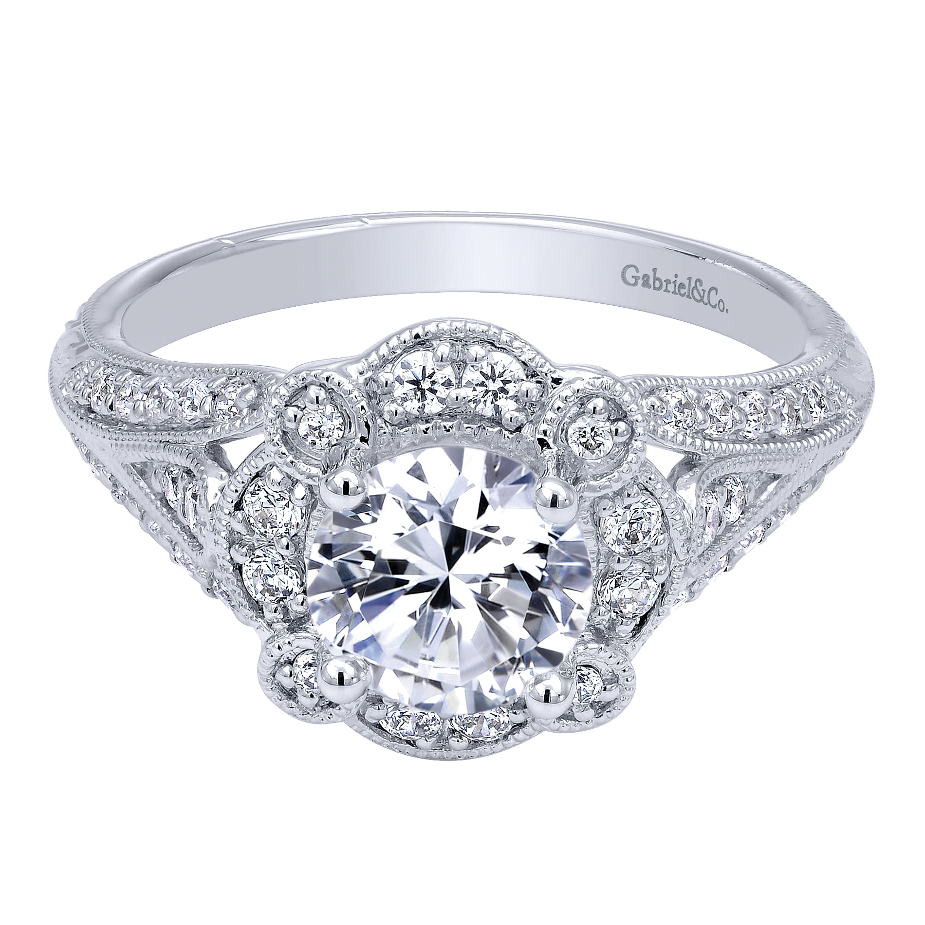 14k White Gold Diamond Halo 14k White Gold Diamond Halo
