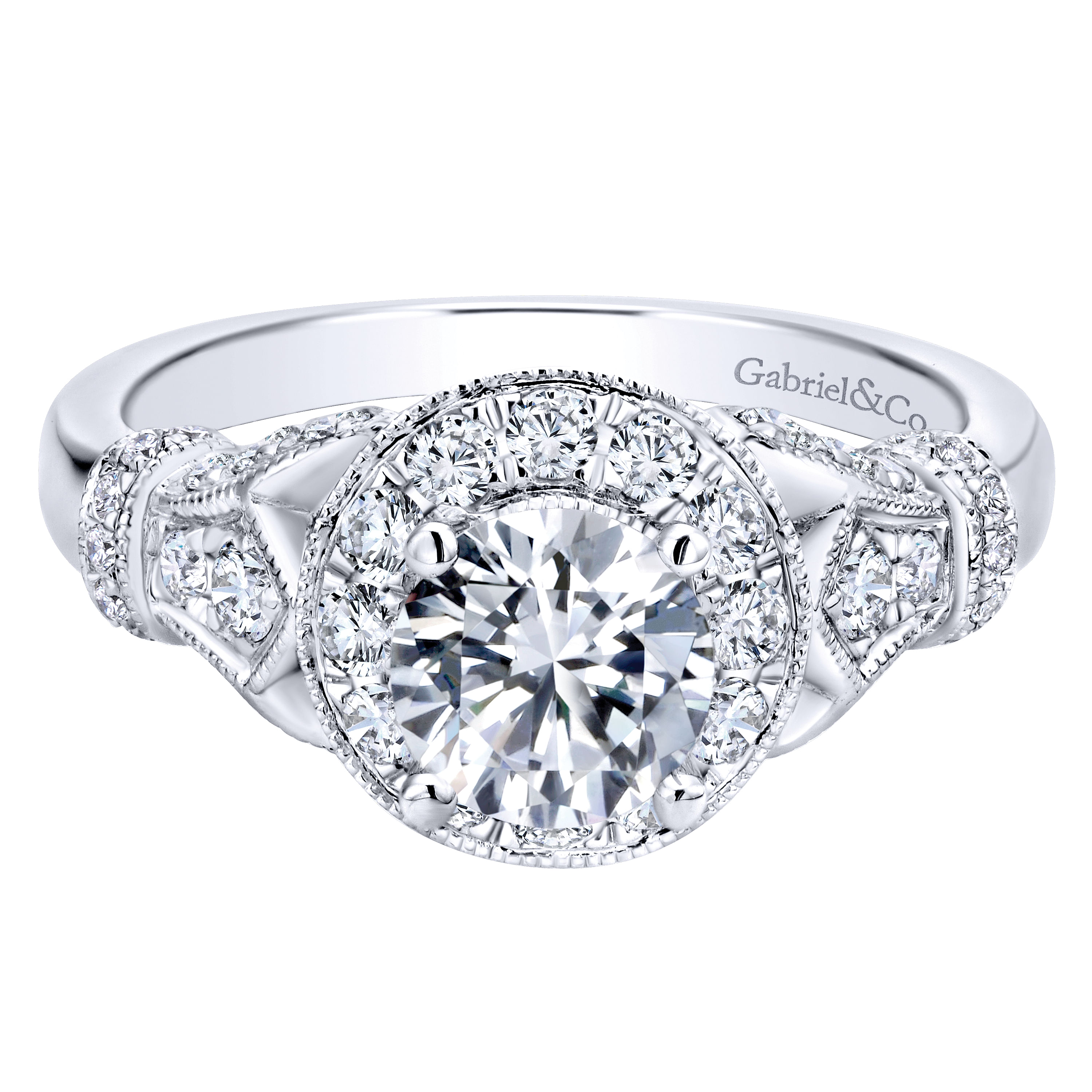 14k White Gold Diamond Halo 14k White Gold Diamond Halo