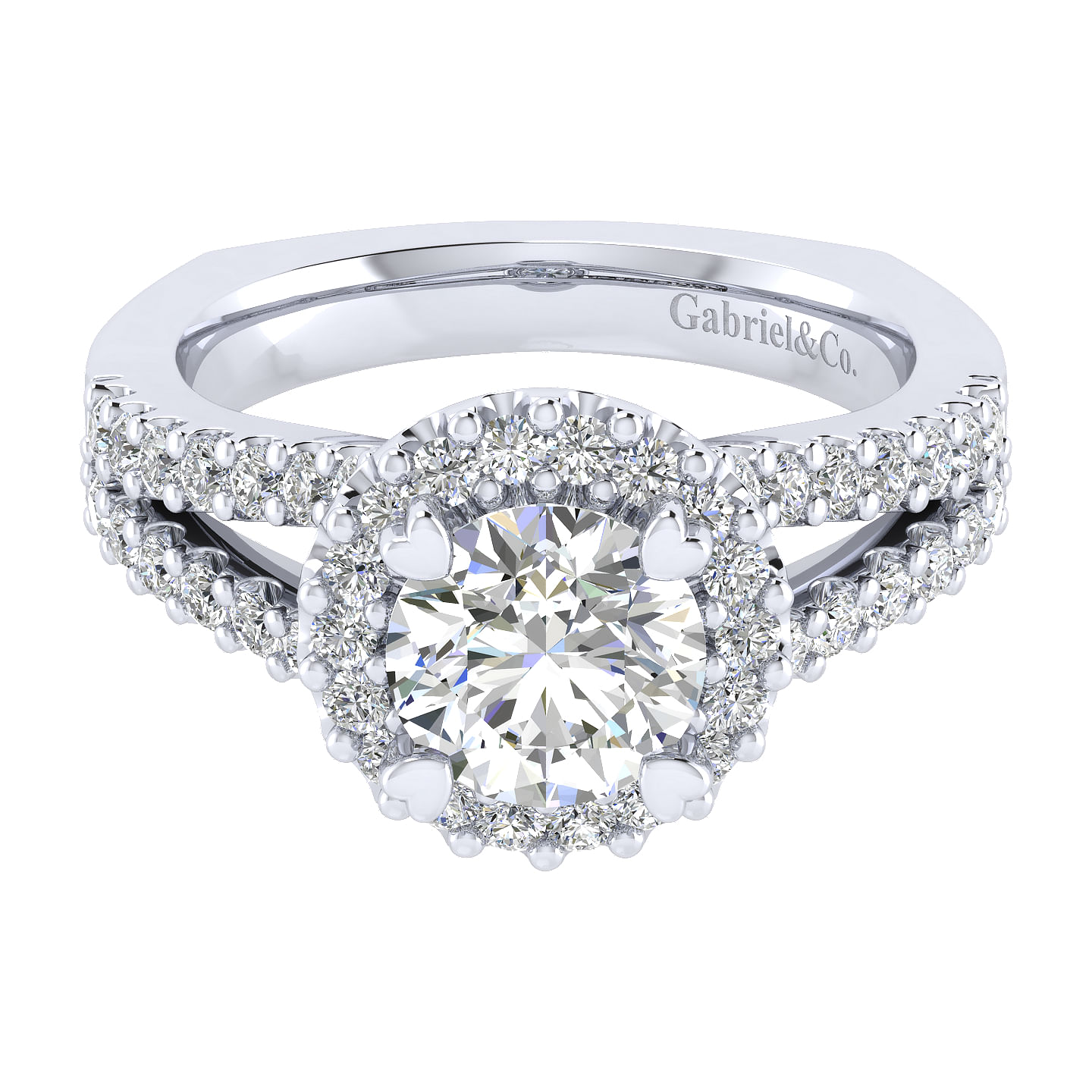 14k White Gold Diamond Halo 14k White Gold Diamond Halo