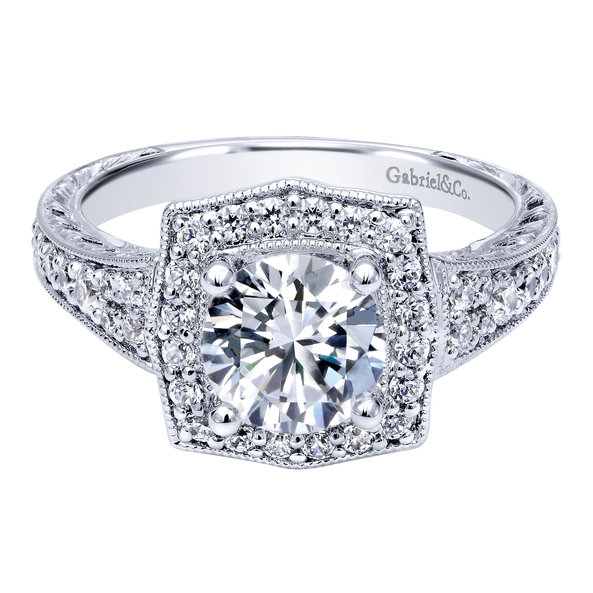 14k White Gold Diamond Halo 14k White Gold Diamond Halo