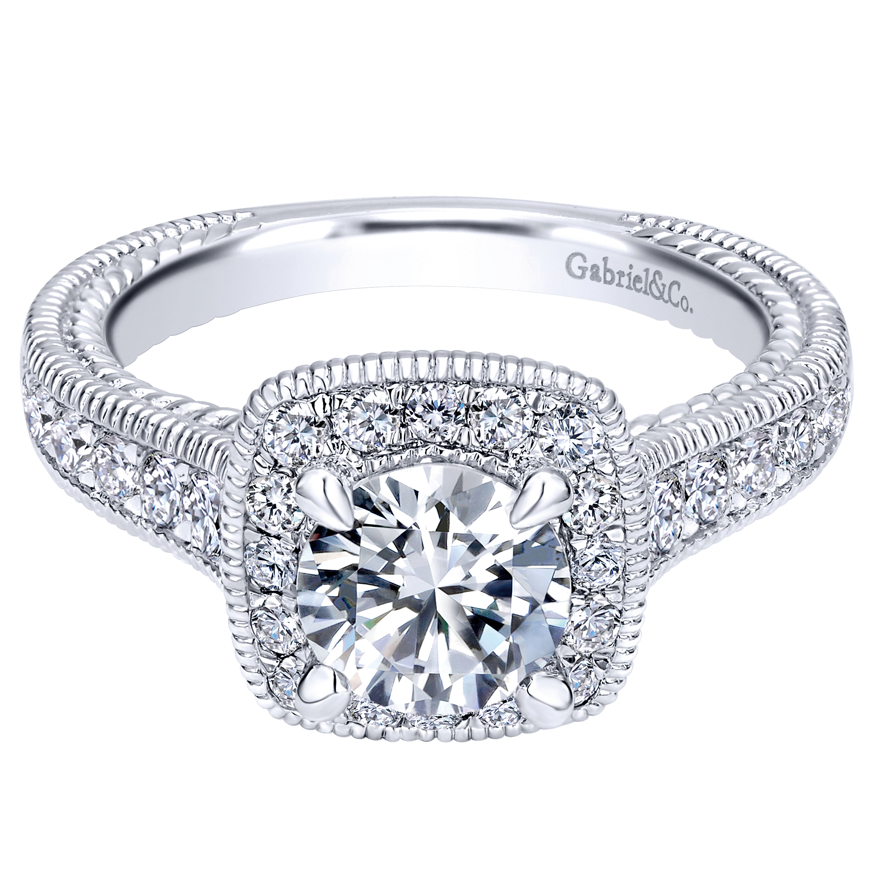 14k White Gold Diamond Halo 14k White Gold Diamond Halo