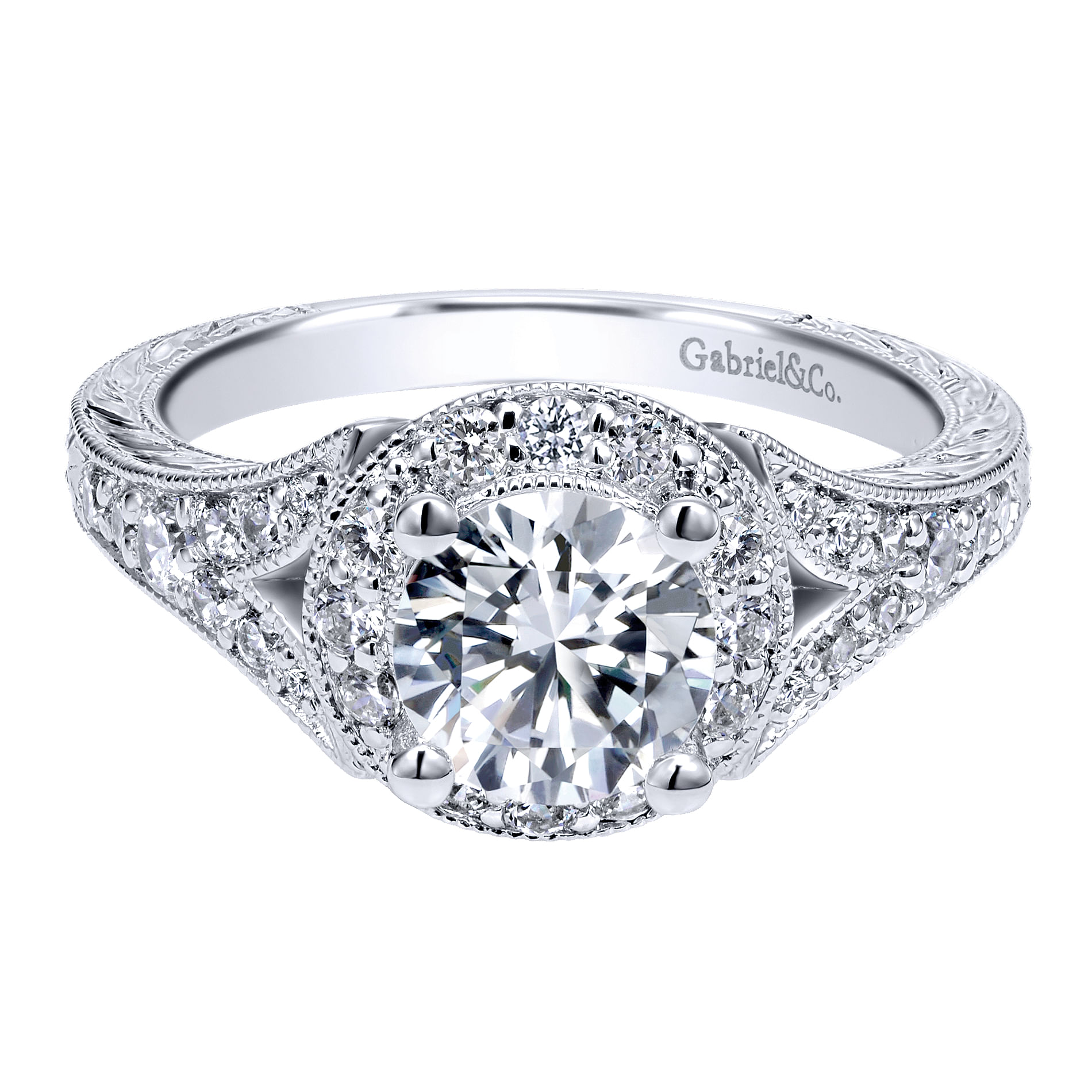 14k White Gold Diamond Halo 14k White Gold Diamond Halo