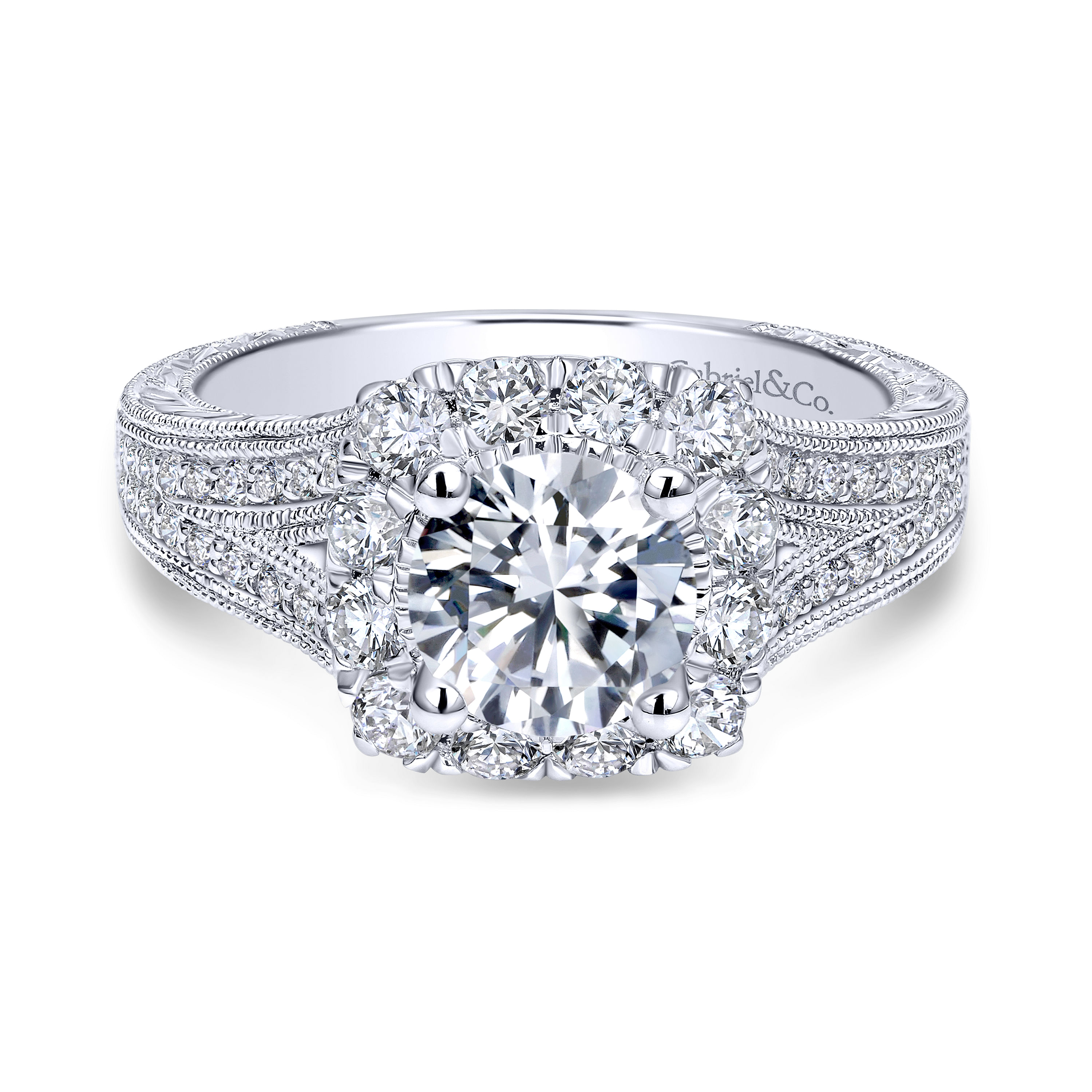 14k White Gold Diamond Halo 14k White Gold Diamond Halo