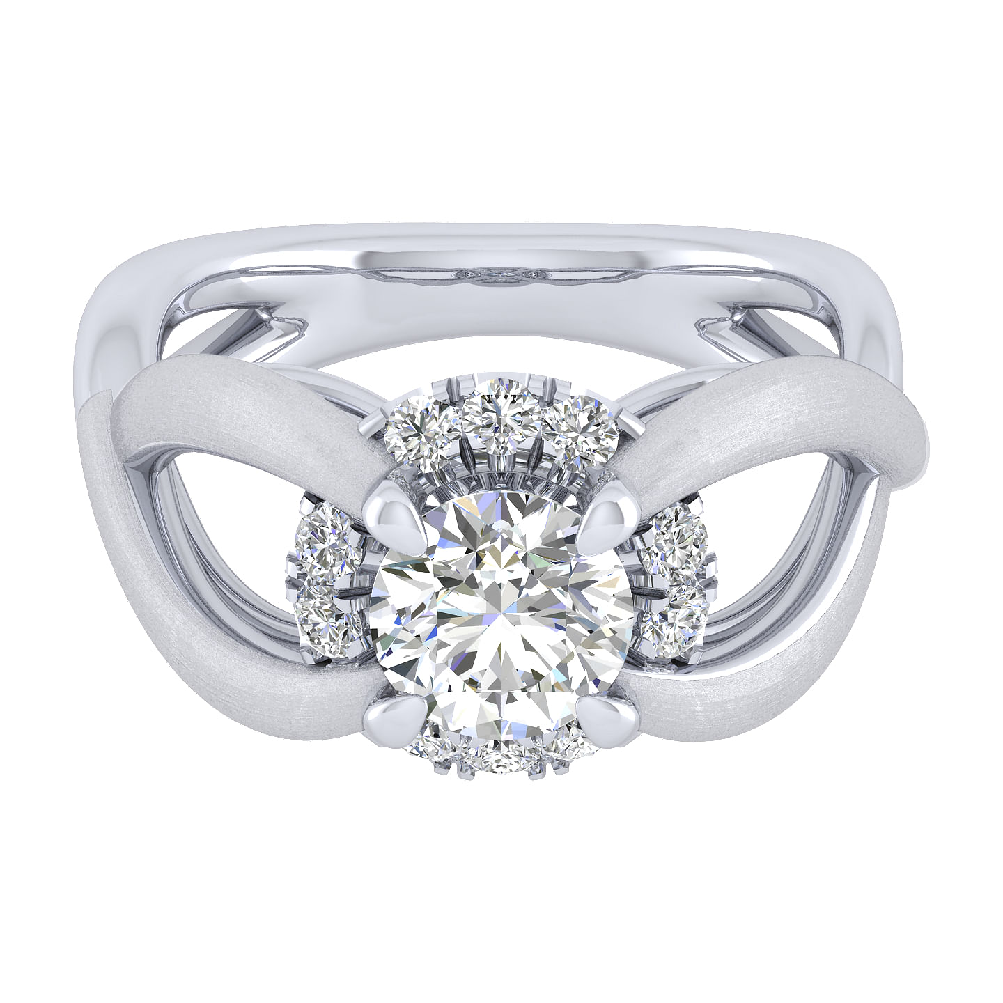 14k White Gold Diamond Halo 14k White Gold Diamond Halo