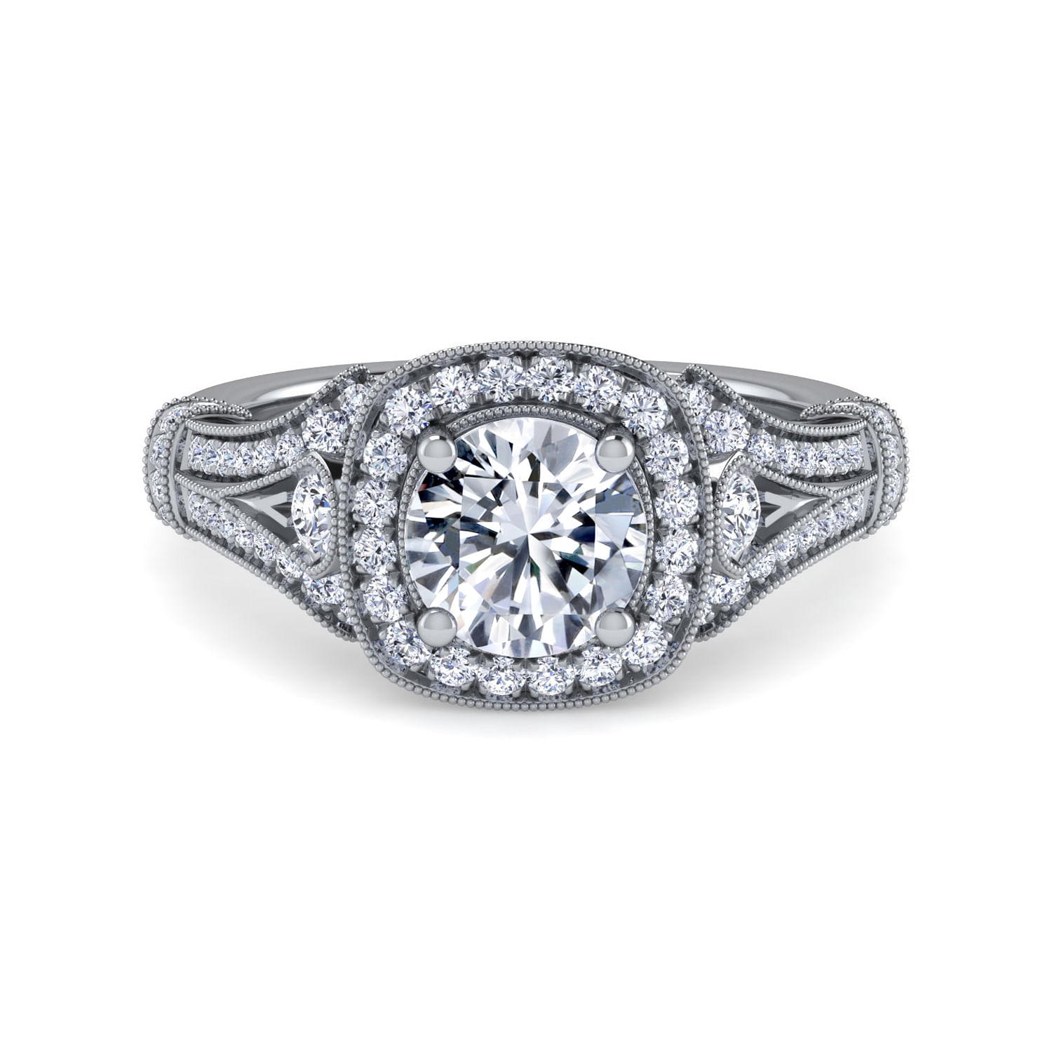 14k White Gold Diamond Halo 14k White Gold Diamond Halo
