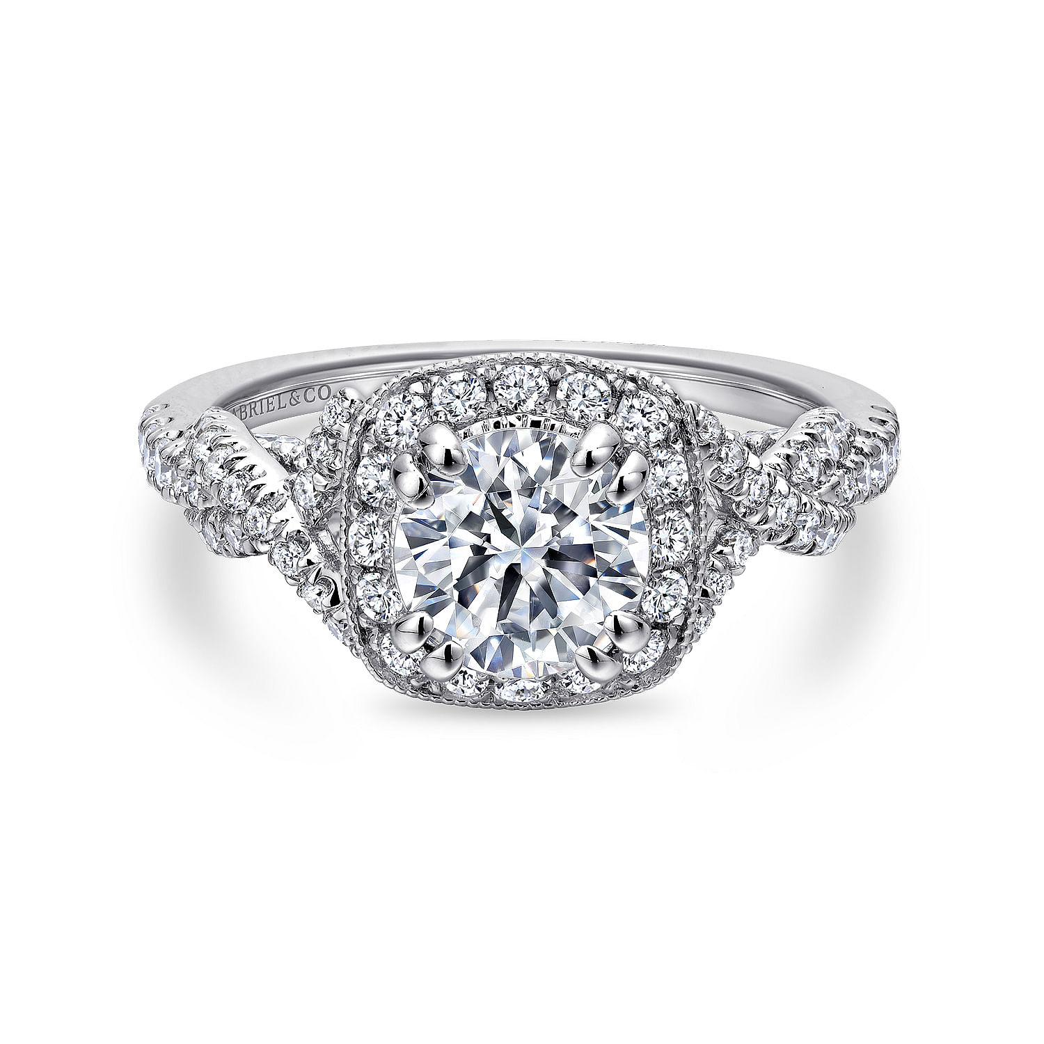 14k White Gold Diamond Halo 14k White Gold Diamond Halo