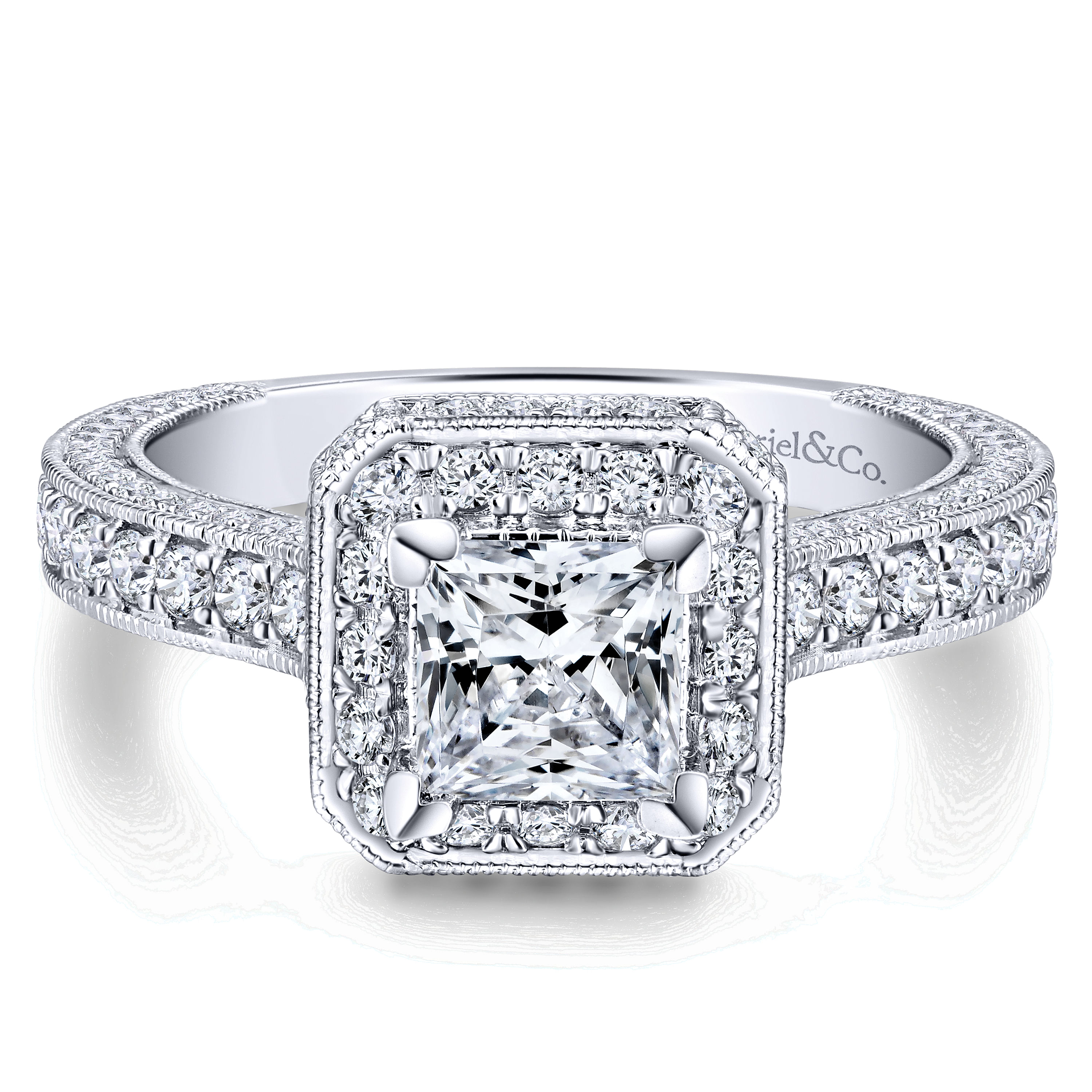 14k White Gold Diamond Halo 14k White Gold Diamond Halo