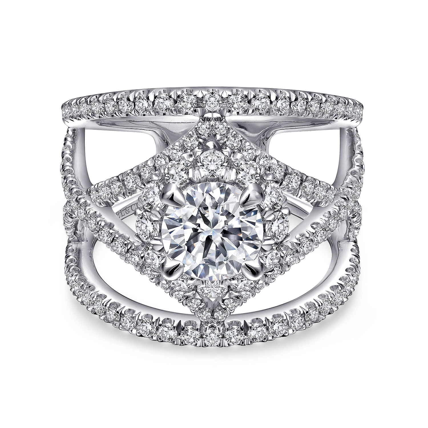 14k White Gold Diamond Halo 14k White Gold Diamond Halo