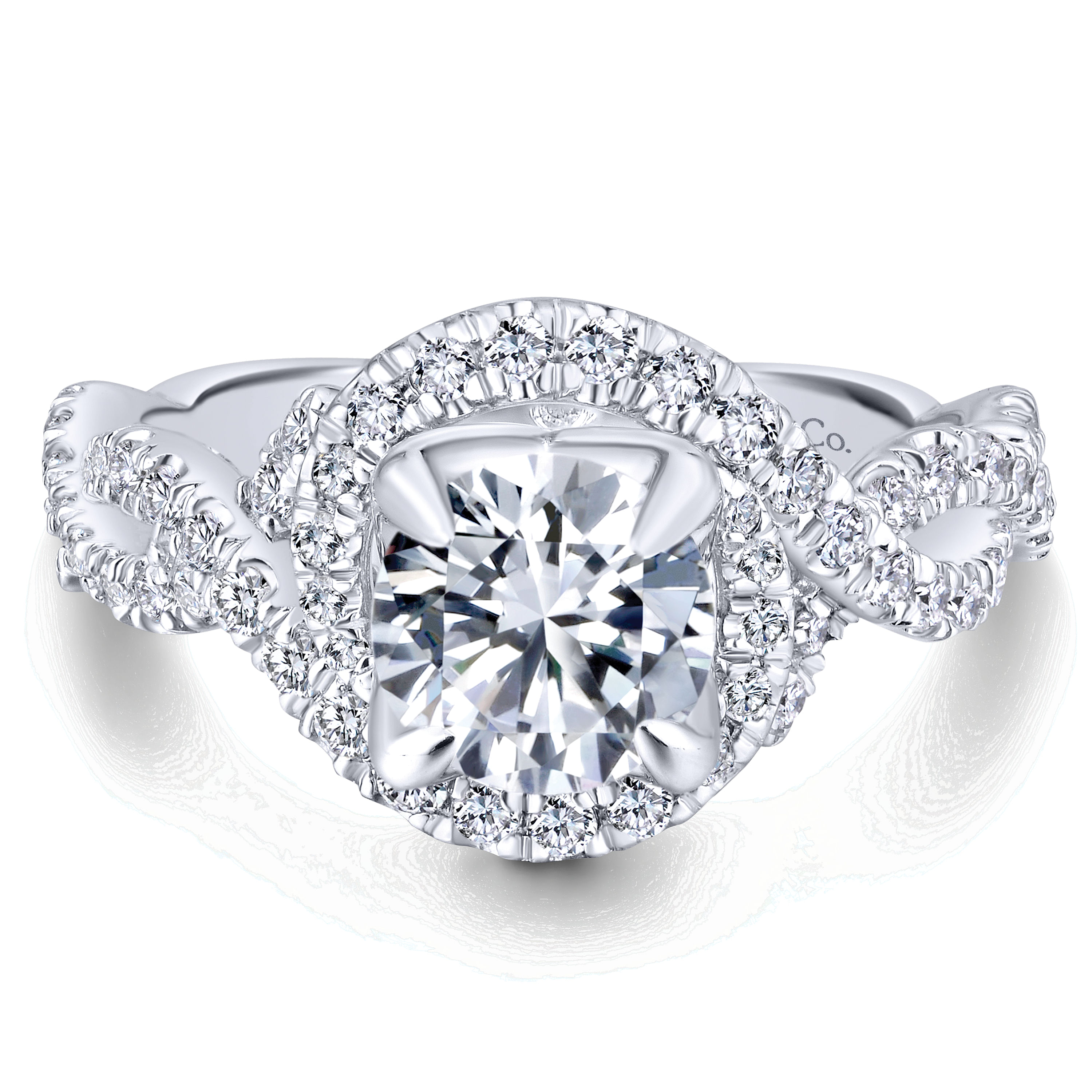 14k White Gold Diamond Halo 14k White Gold Diamond Halo