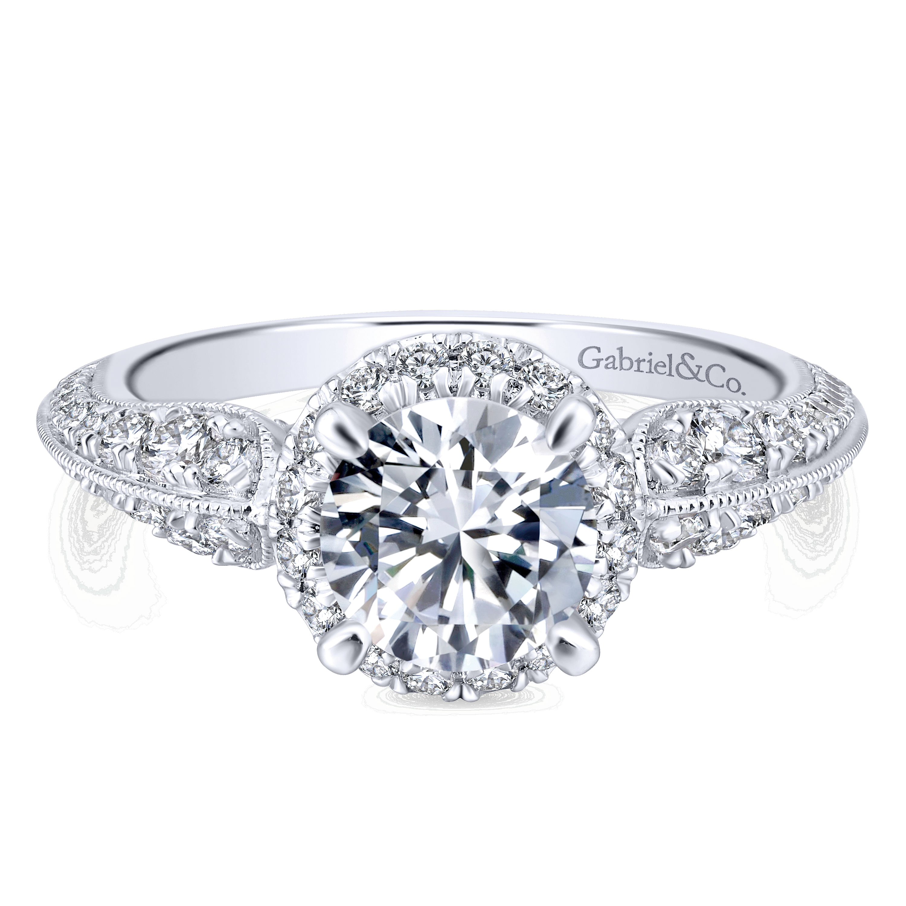 14k White Gold Diamond Halo 14k White Gold Diamond Halo