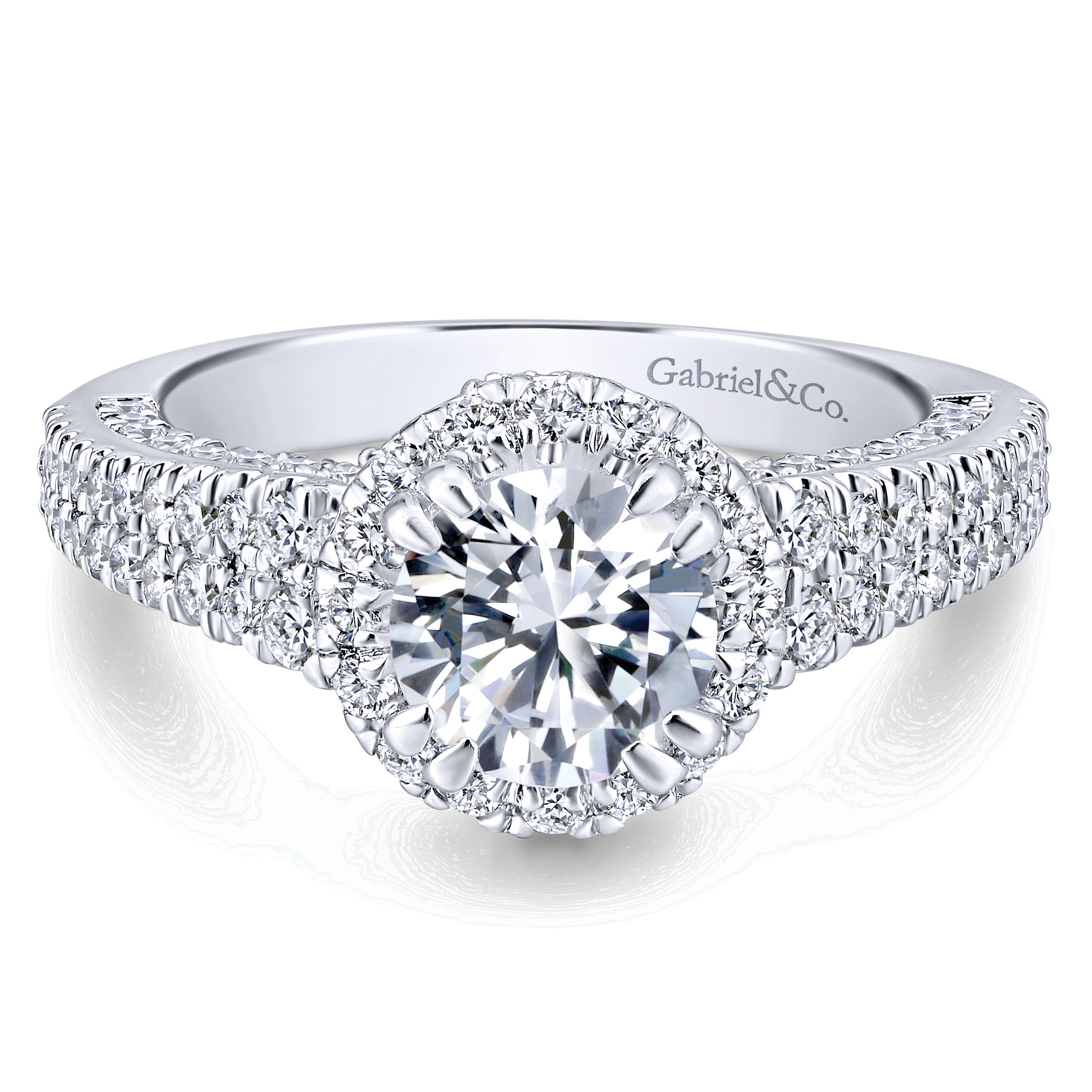 14k White Gold Diamond Halo 14k White Gold Diamond Halo