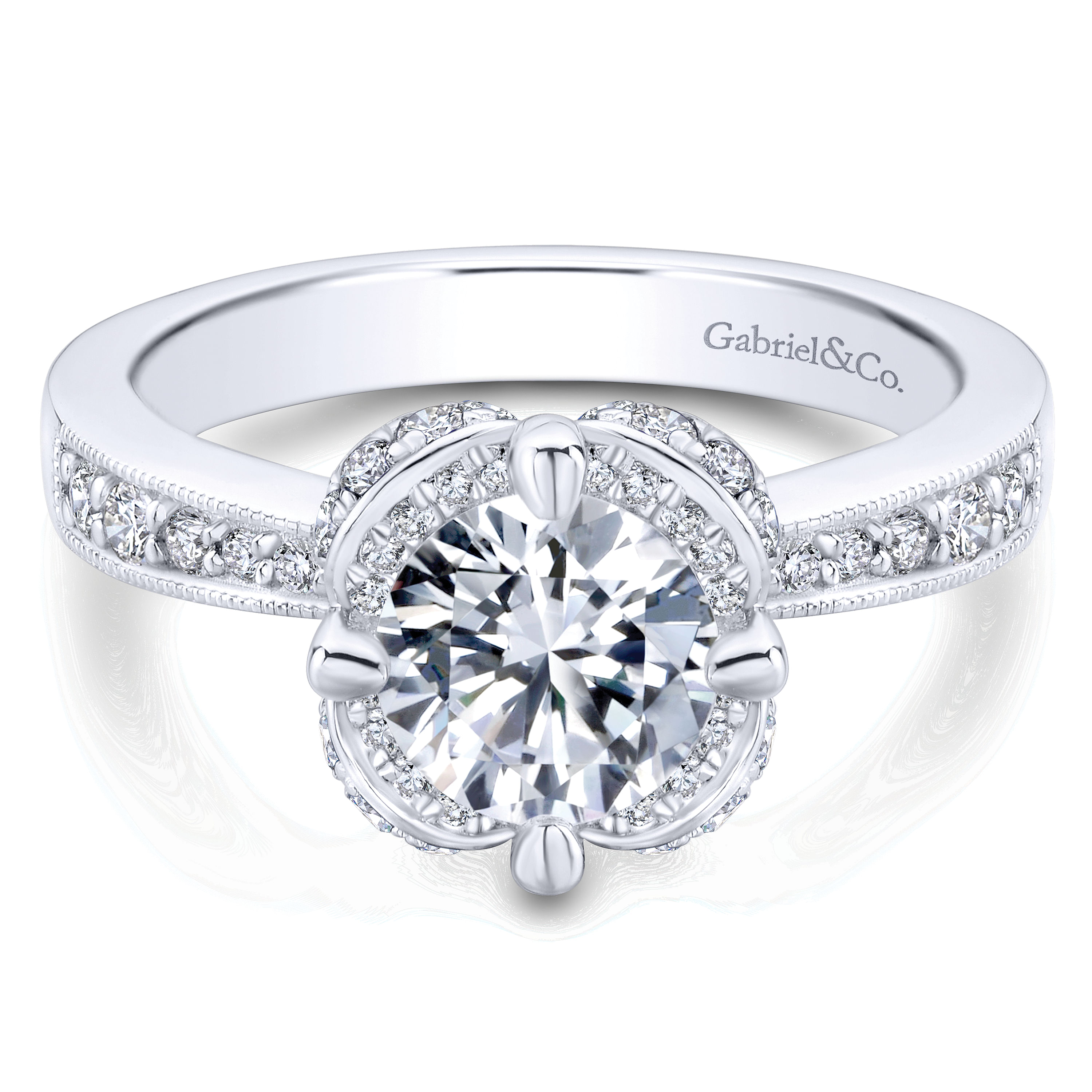 14k White Gold Diamond Halo 14k White Gold Diamond Halo