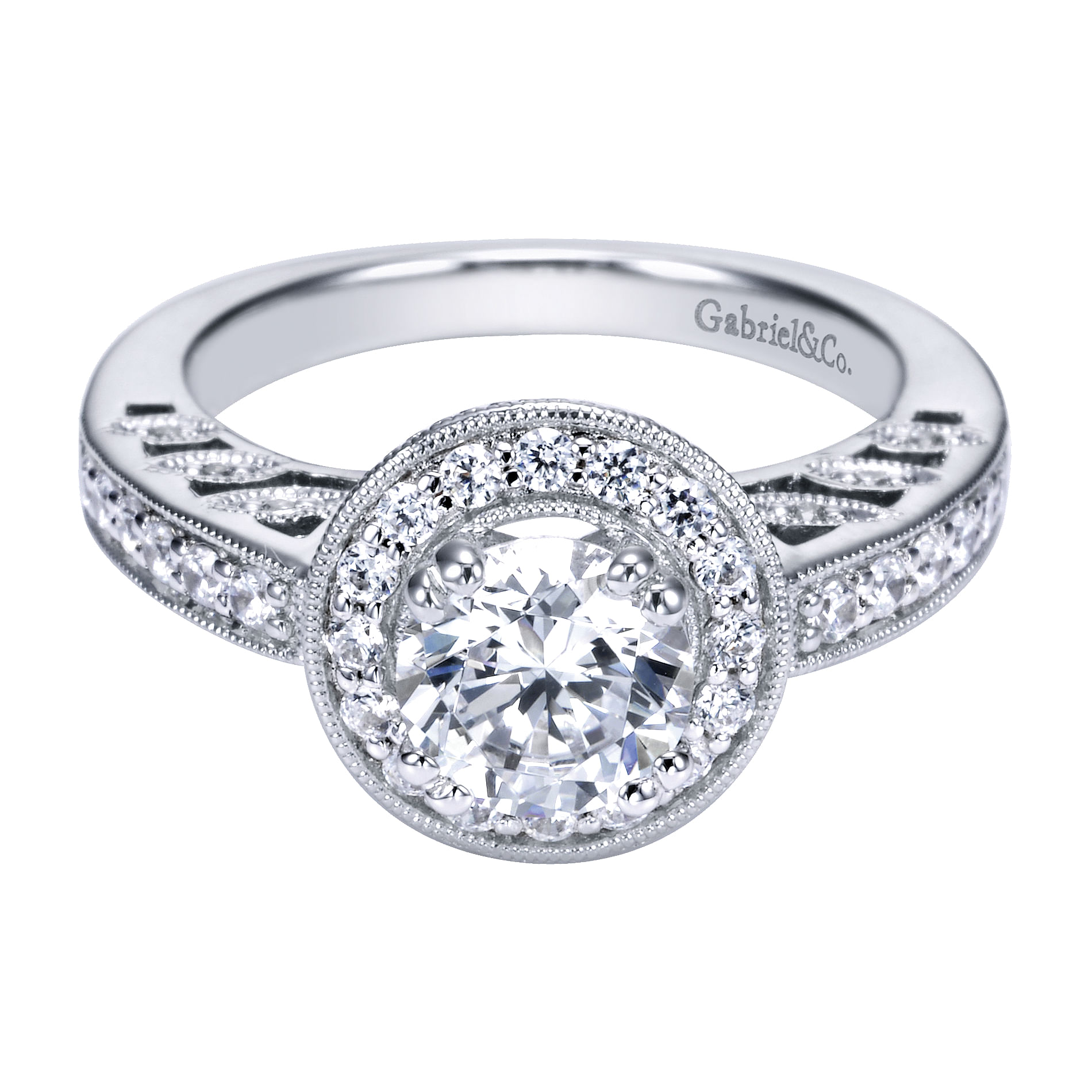 14k White Gold Diamond Halo 14k White Gold Diamond Halo