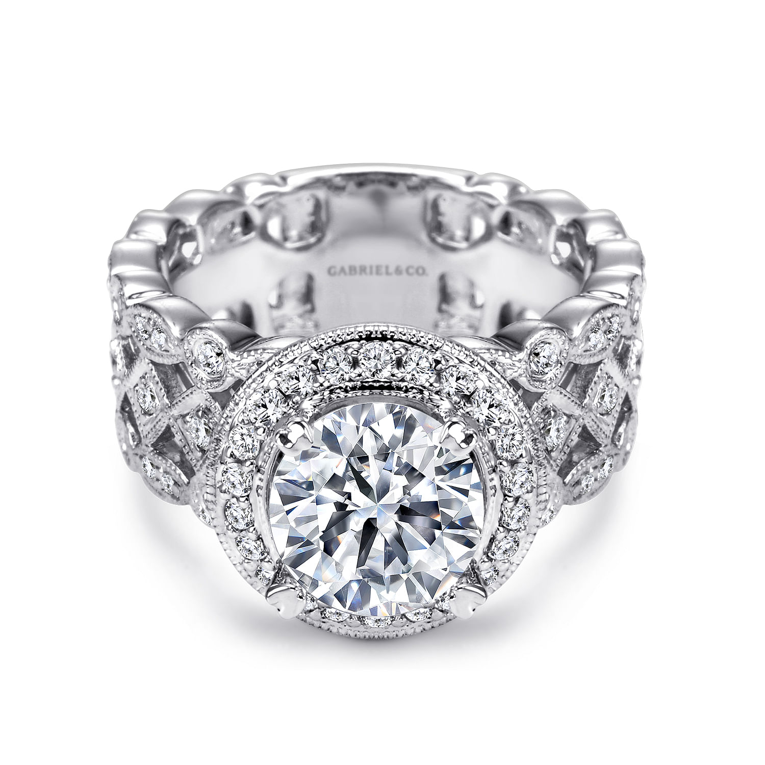 14k White Gold Diamond Halo 14k White Gold Diamond Halo