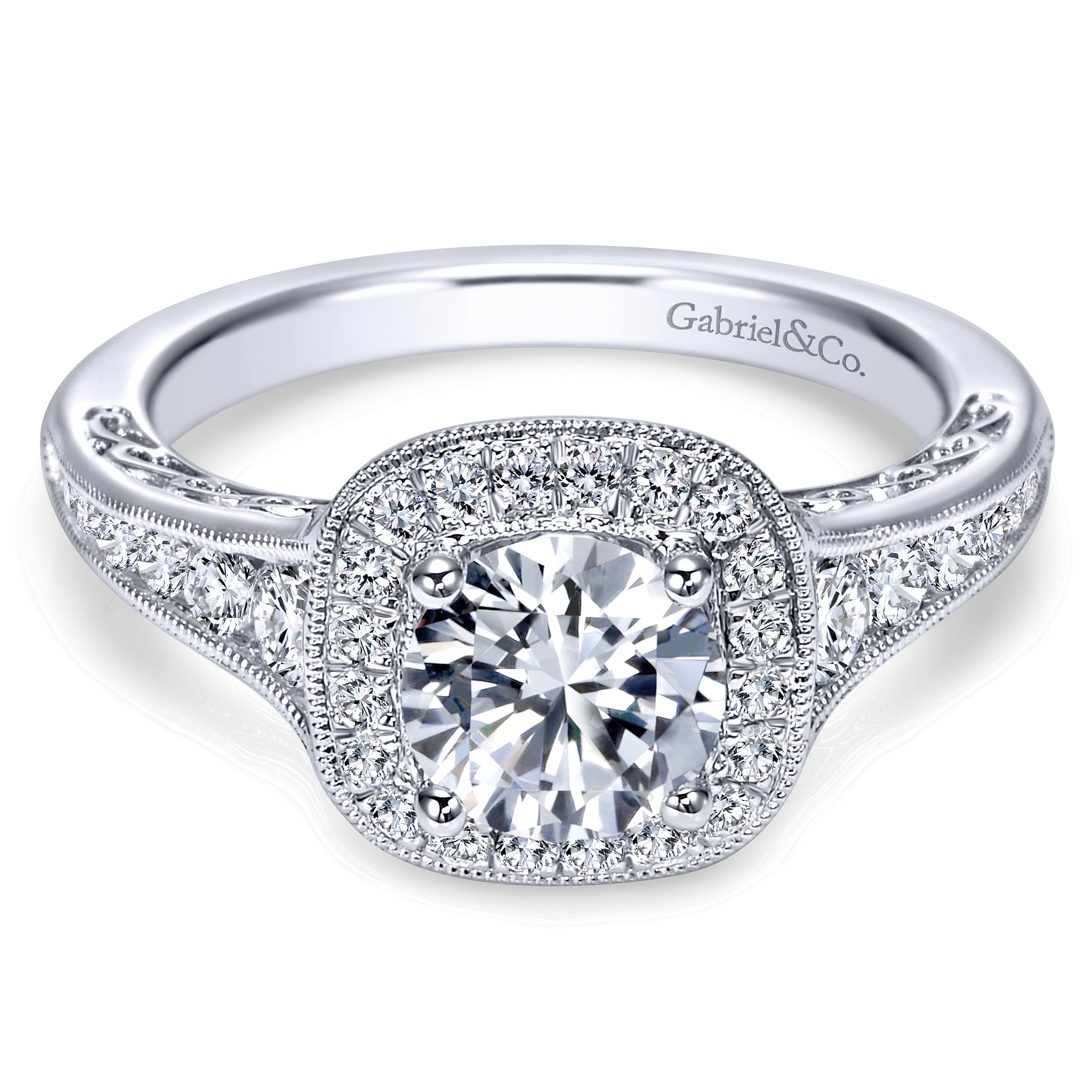 14k White Gold Diamond Halo 14k White Gold Diamond Halo