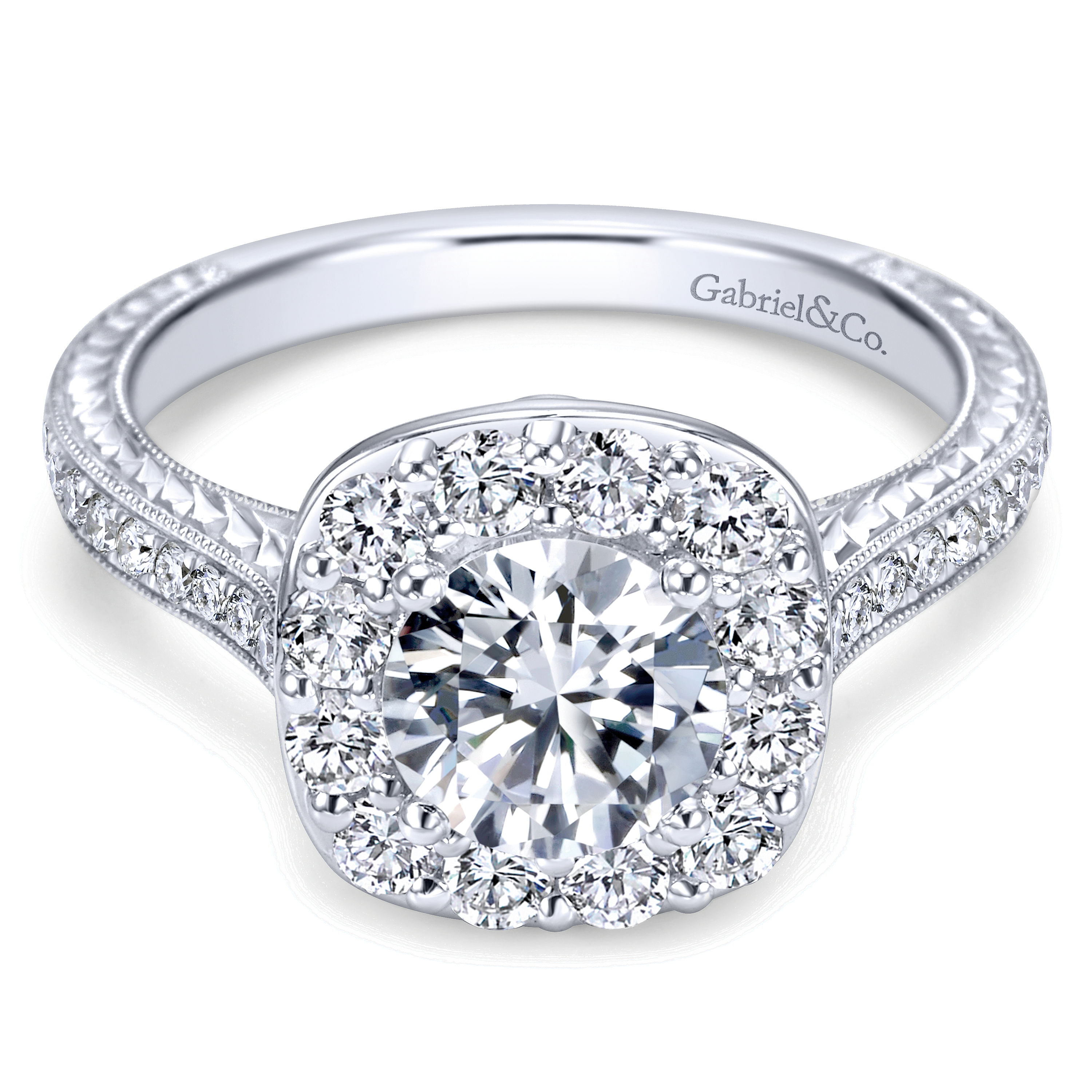14k White Gold Diamond Halo 14k White Gold Diamond Halo