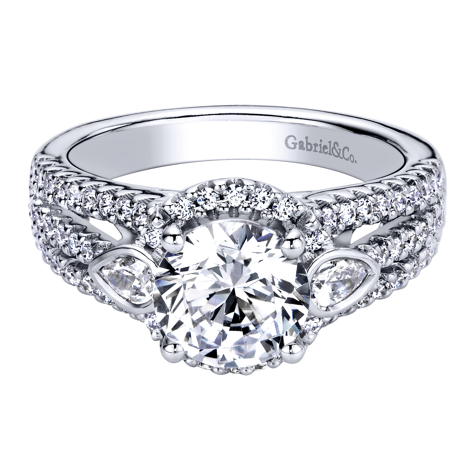14k White Gold Diamond Halo 14k White Gold Diamond Halo