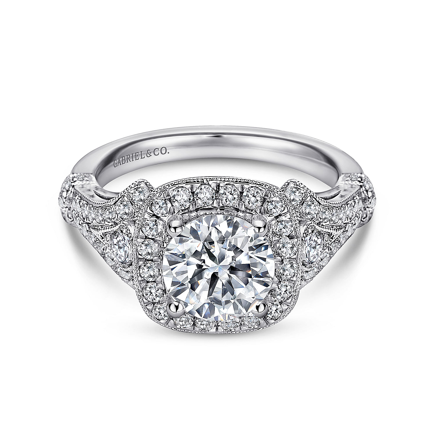 14k White Gold Diamond Halo 14k White Gold Diamond Halo
