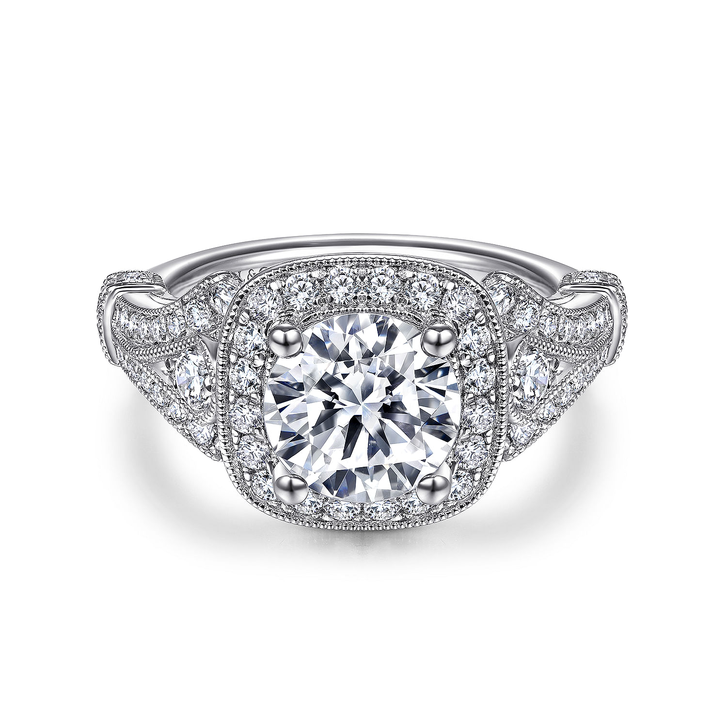 14k White Gold Diamond Halo 14k White Gold Diamond Halo