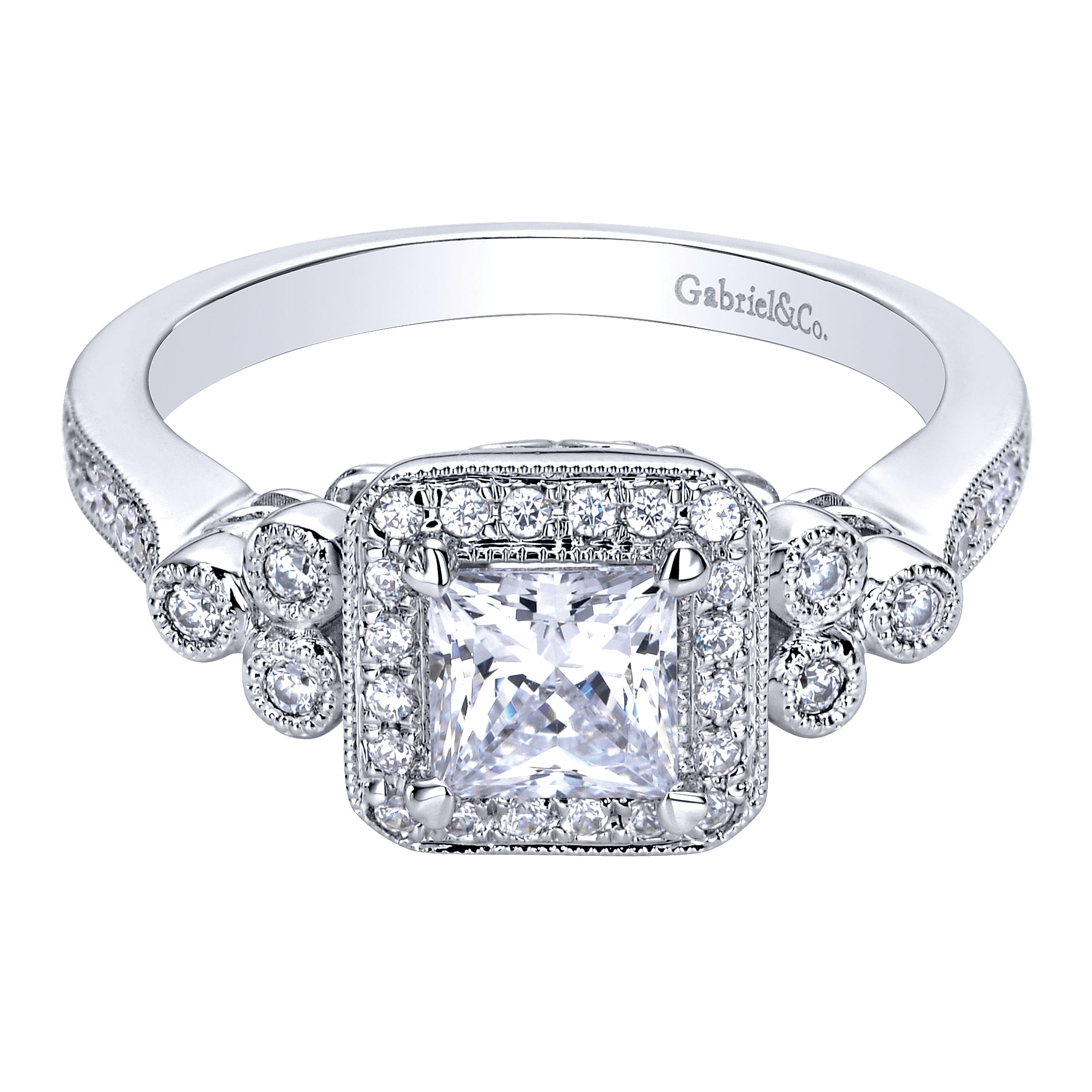 14k White Gold Diamond Halo 14k White Gold Diamond Halo