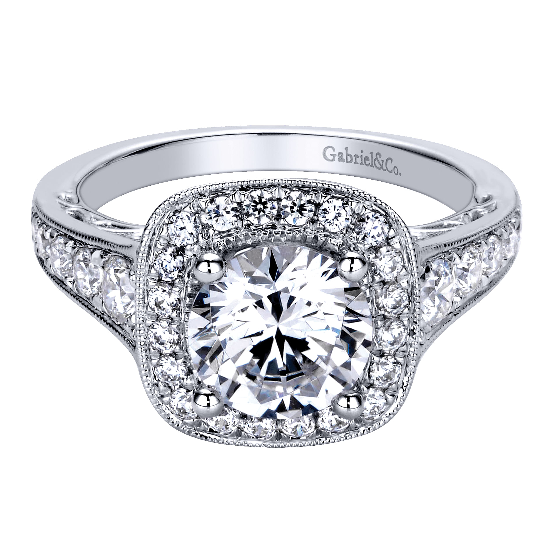 14k White Gold Diamond Halo 14k White Gold Diamond Halo