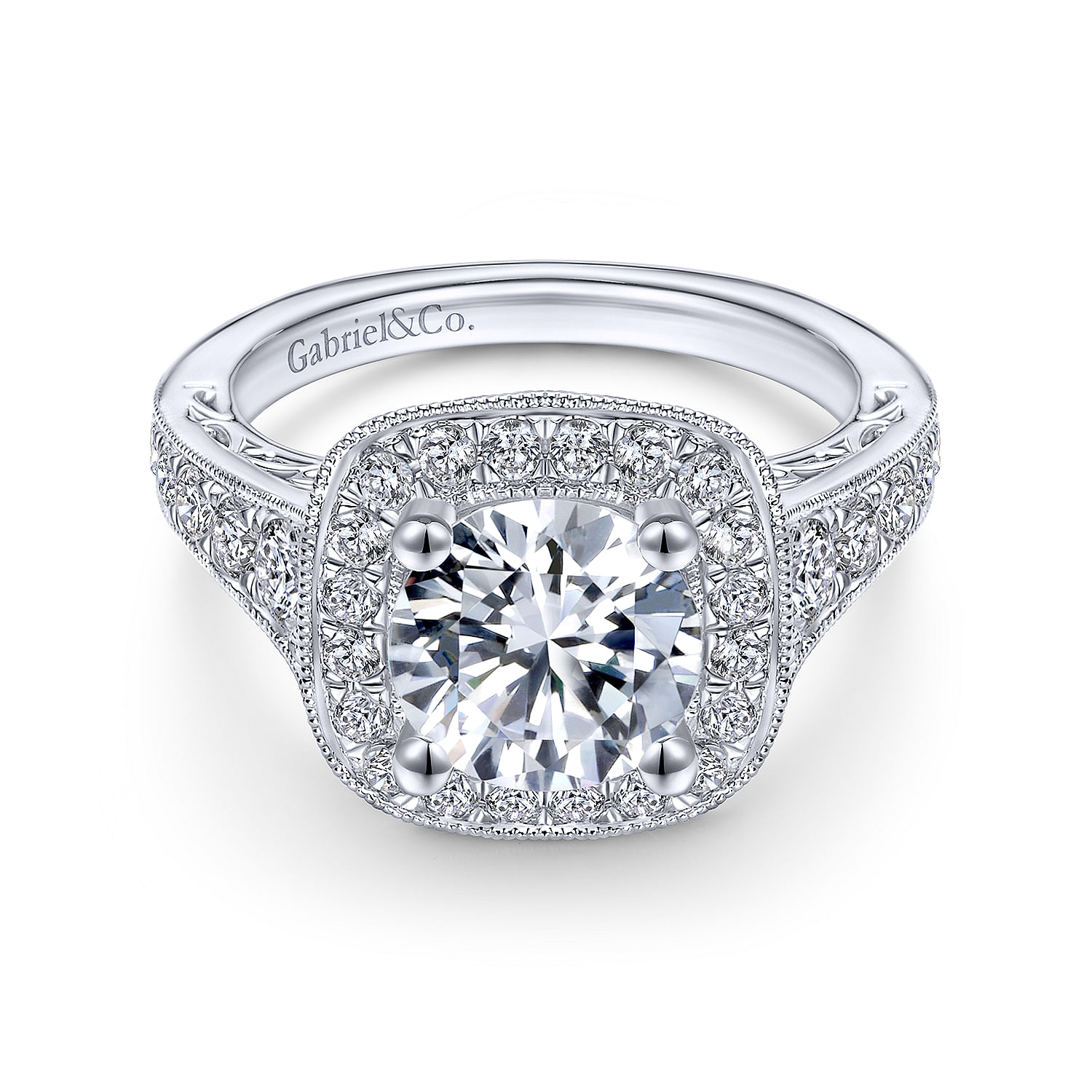 14k White Gold Diamond Halo 14k White Gold Diamond Halo
