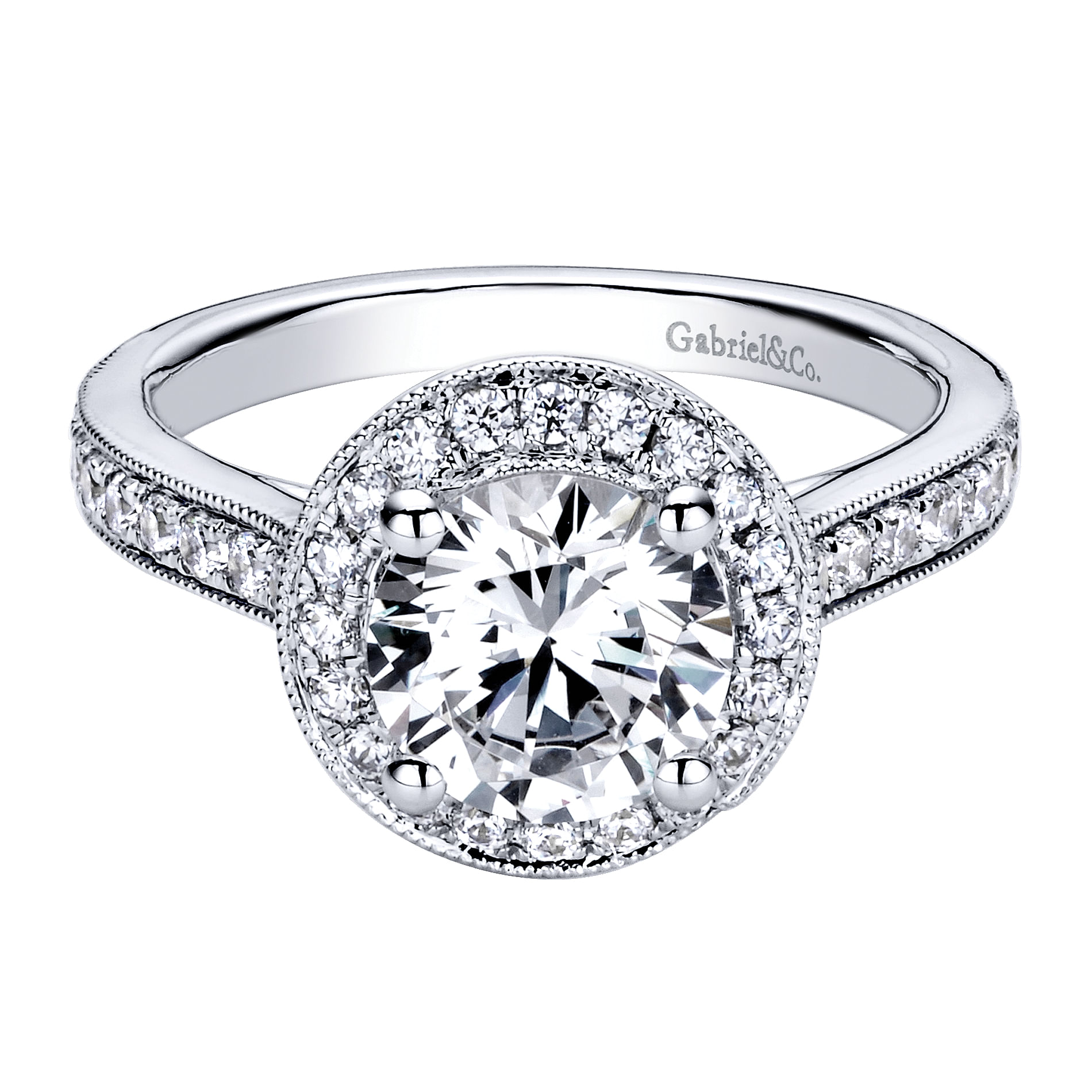 14k White Gold Diamond Halo 14k White Gold Diamond Halo