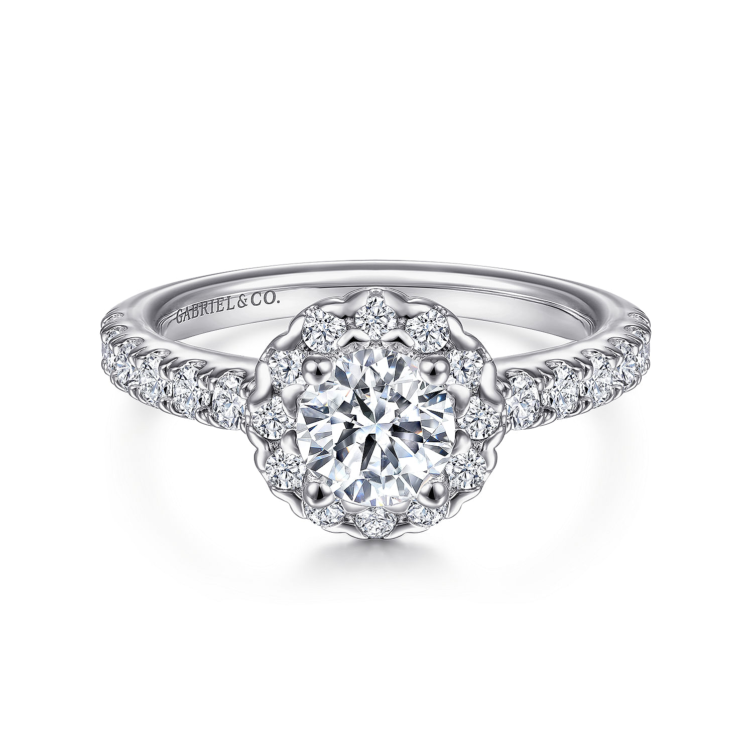 14k White Gold Diamond Halo 14k White Gold Diamond Halo