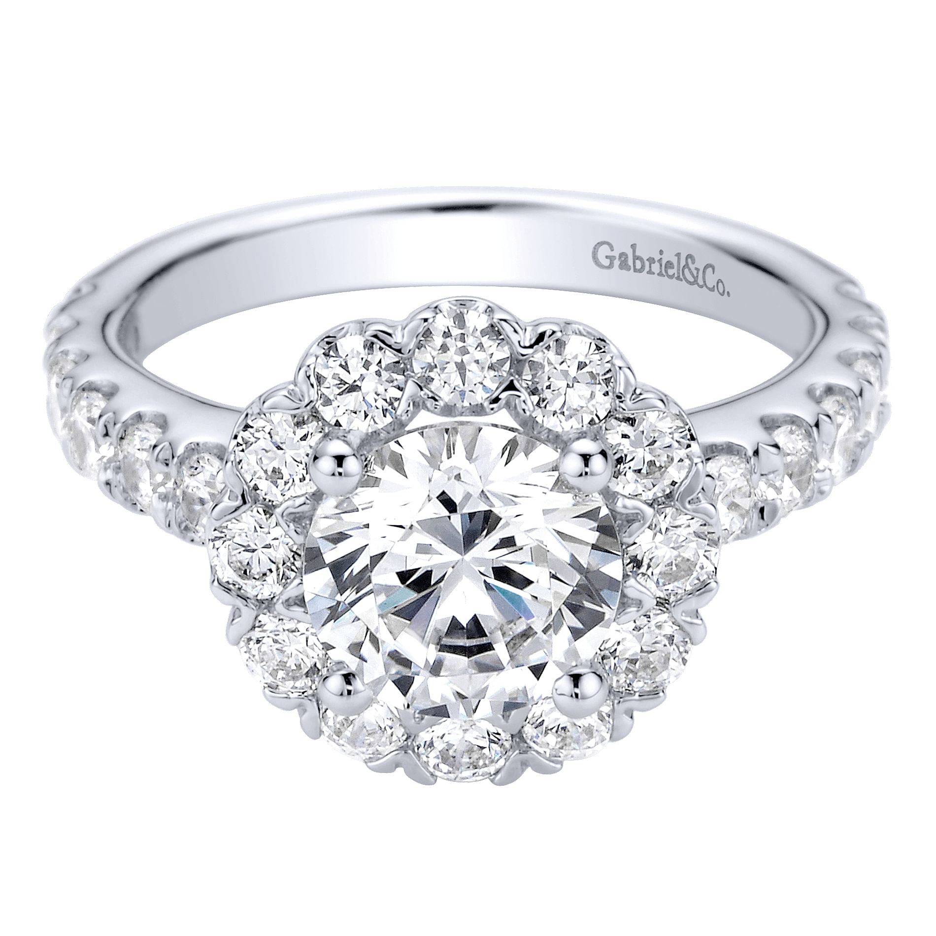 14k White Gold Diamond Halo 14k White Gold Diamond Halo