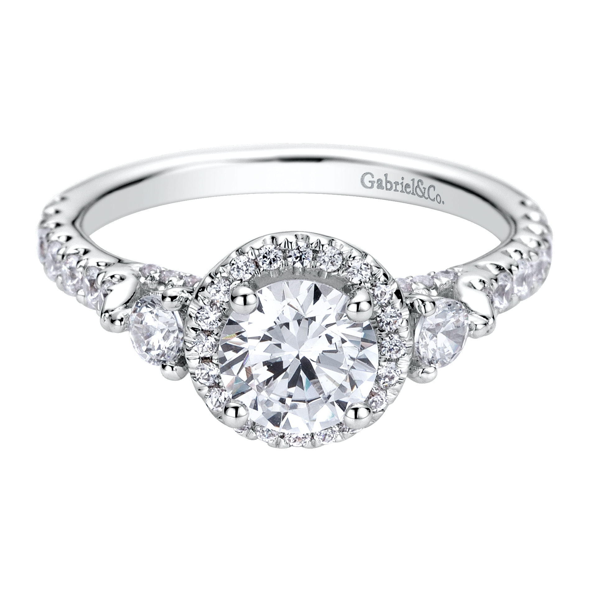 14k White Gold Diamond Halo 14k White Gold Diamond Halo