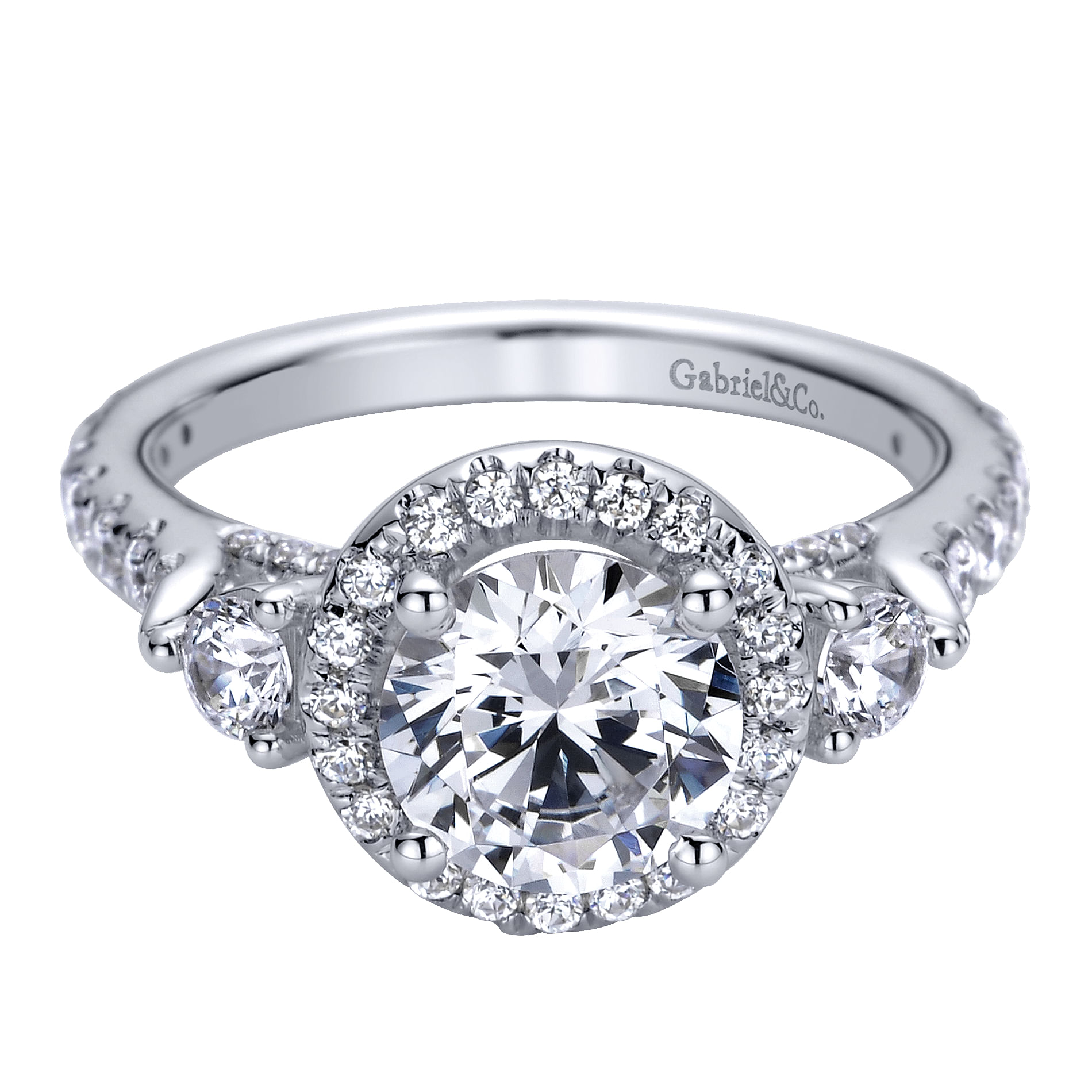 14k White Gold Diamond Halo 14k White Gold Diamond Halo