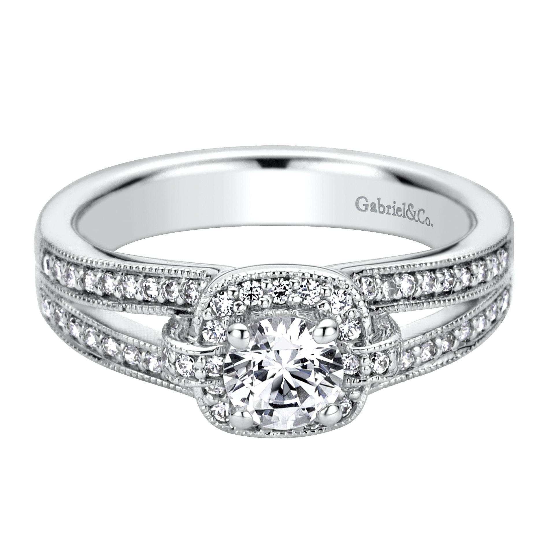 14k White Gold Diamond Halo 14k White Gold Diamond Halo