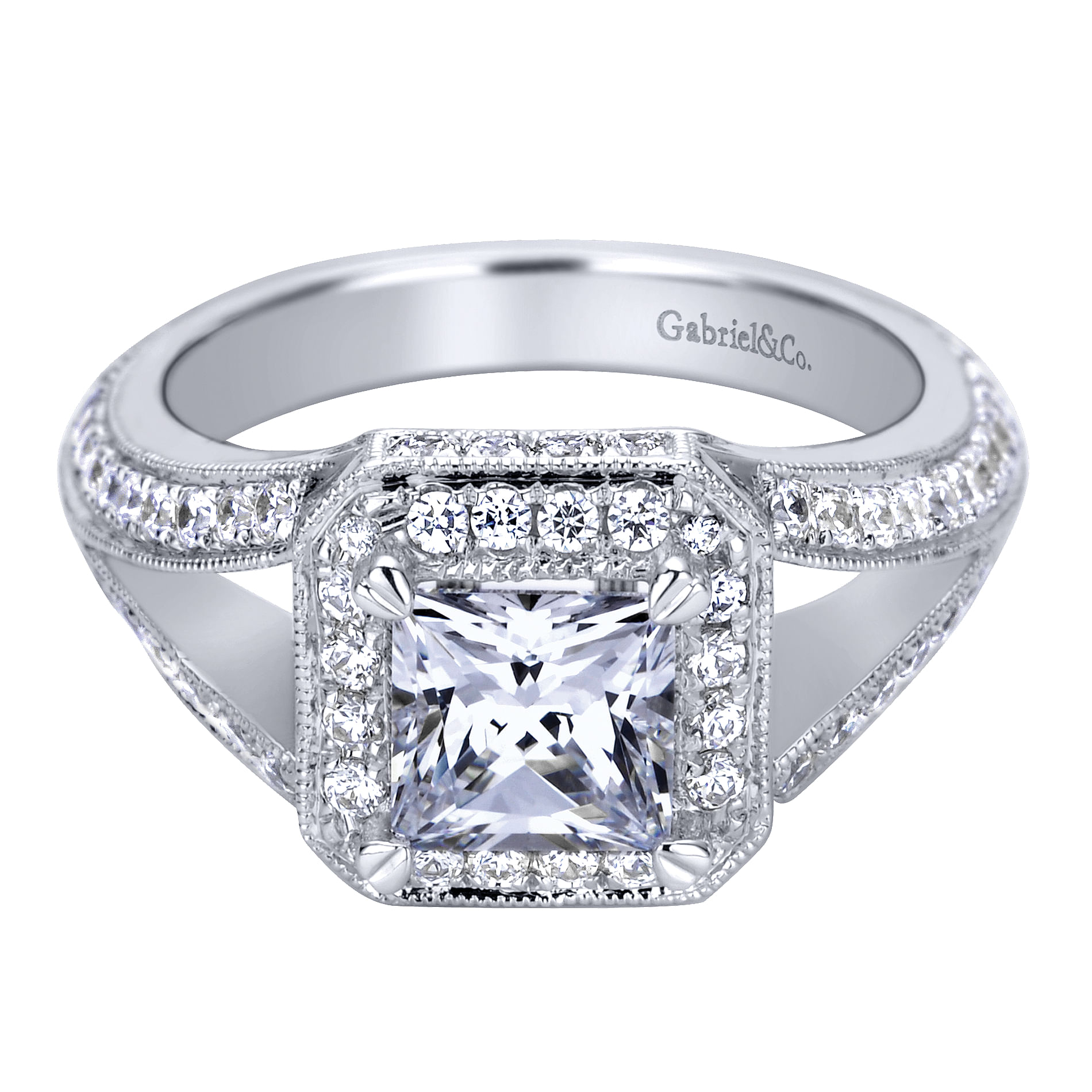 14k White Gold Diamond Halo 14k White Gold Diamond Halo
