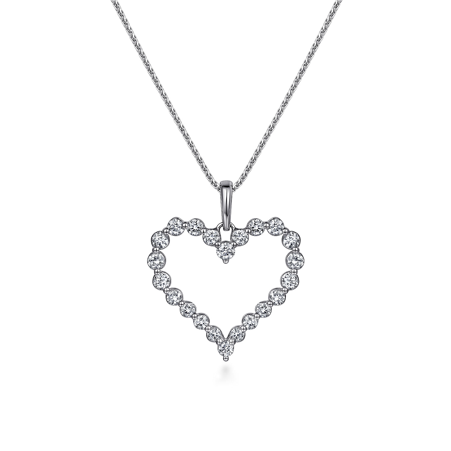 14k White Gold Diamond Heart 14k White Gold Diamond Heart