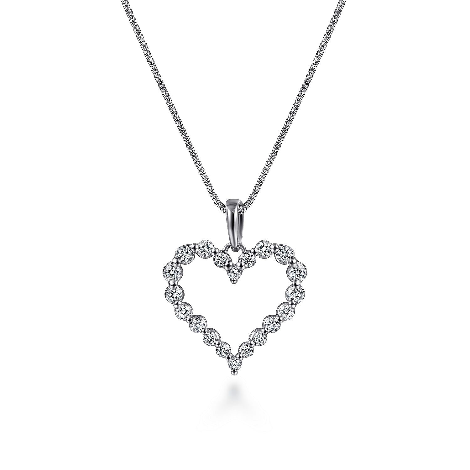 14k White Gold Diamond Heart 14k White Gold Diamond Heart