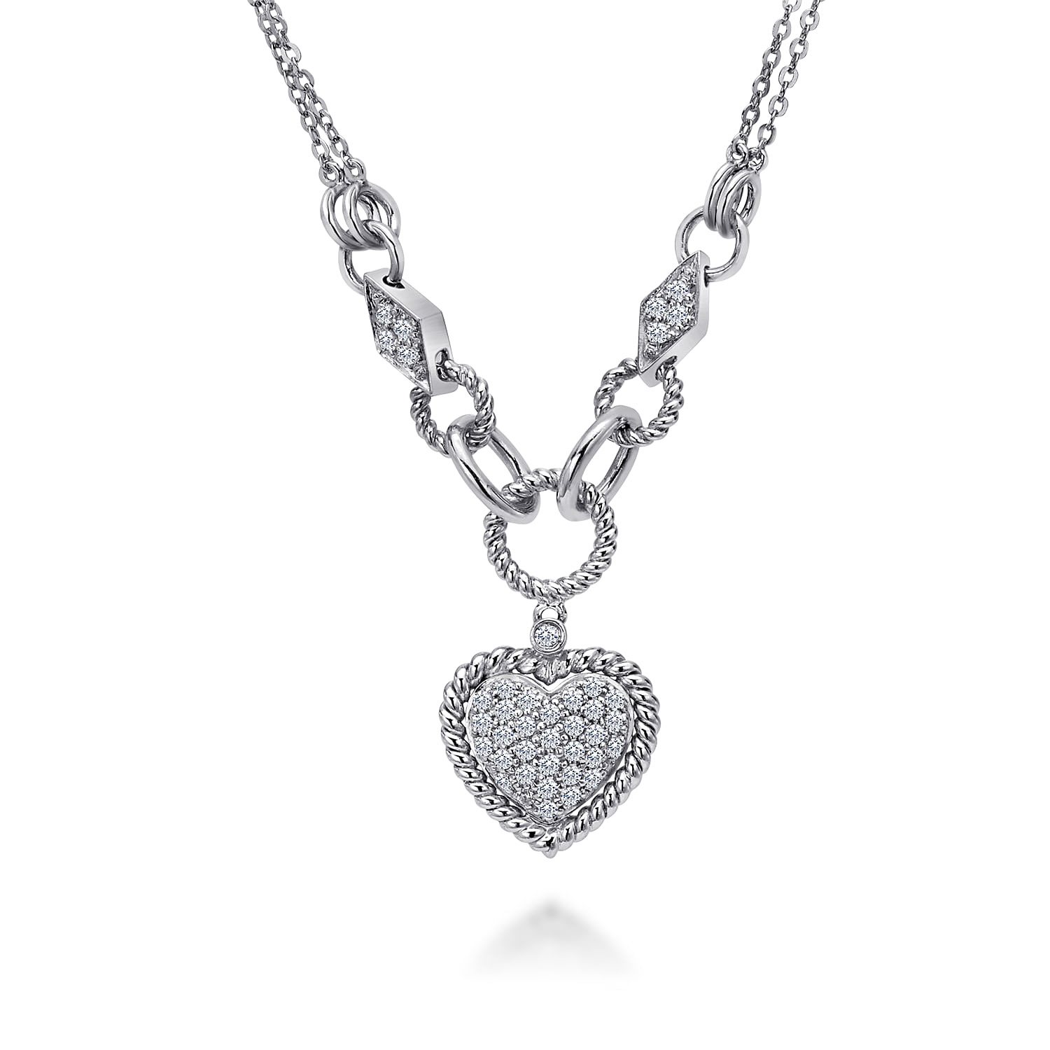 14k White Gold Diamond Heart 14k White Gold Diamond Heart