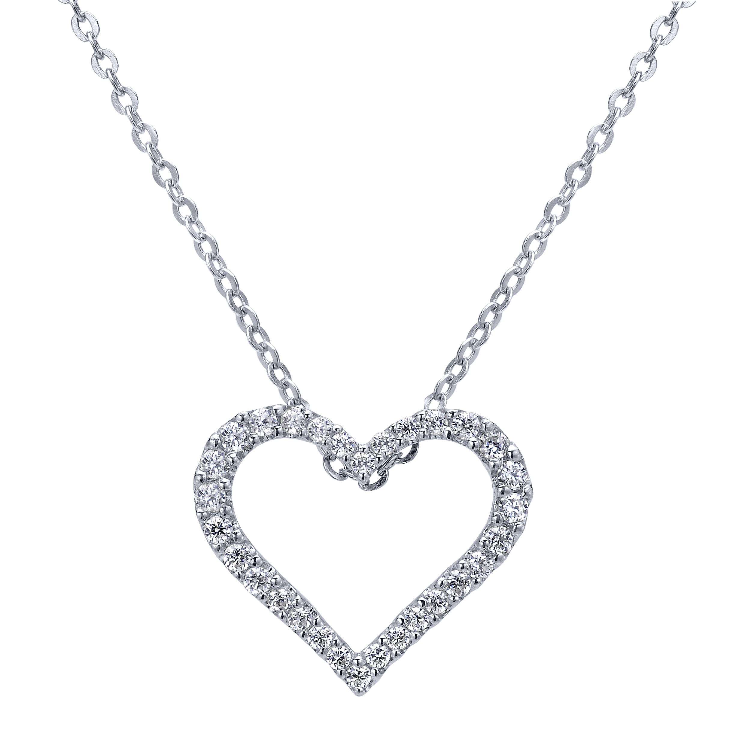 14k White Gold Diamond Heart 14k White Gold Diamond Heart