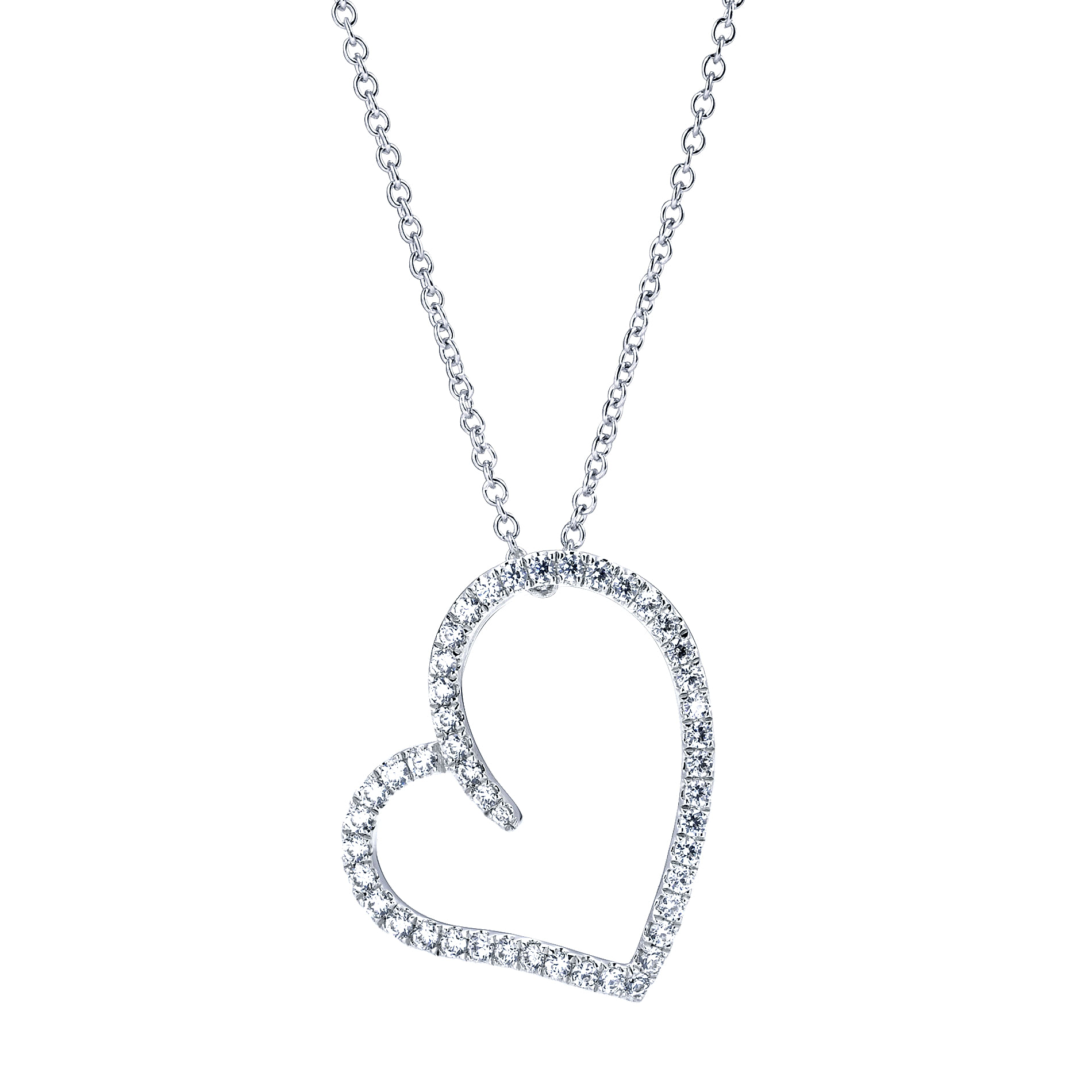 14k White Gold Diamond Heart 14k White Gold Diamond Heart