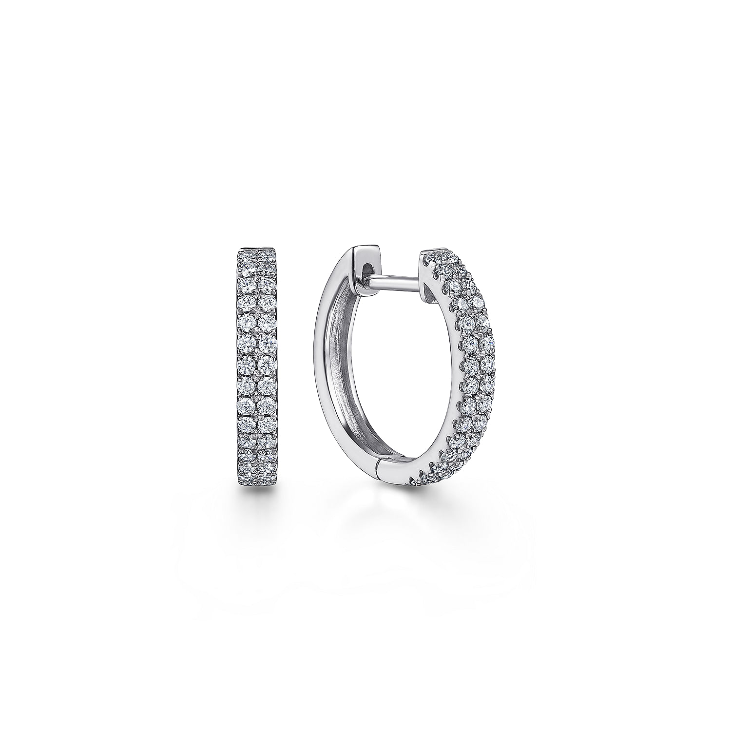 14k White Gold Diamond Huggie 14k White Gold Diamond Huggie